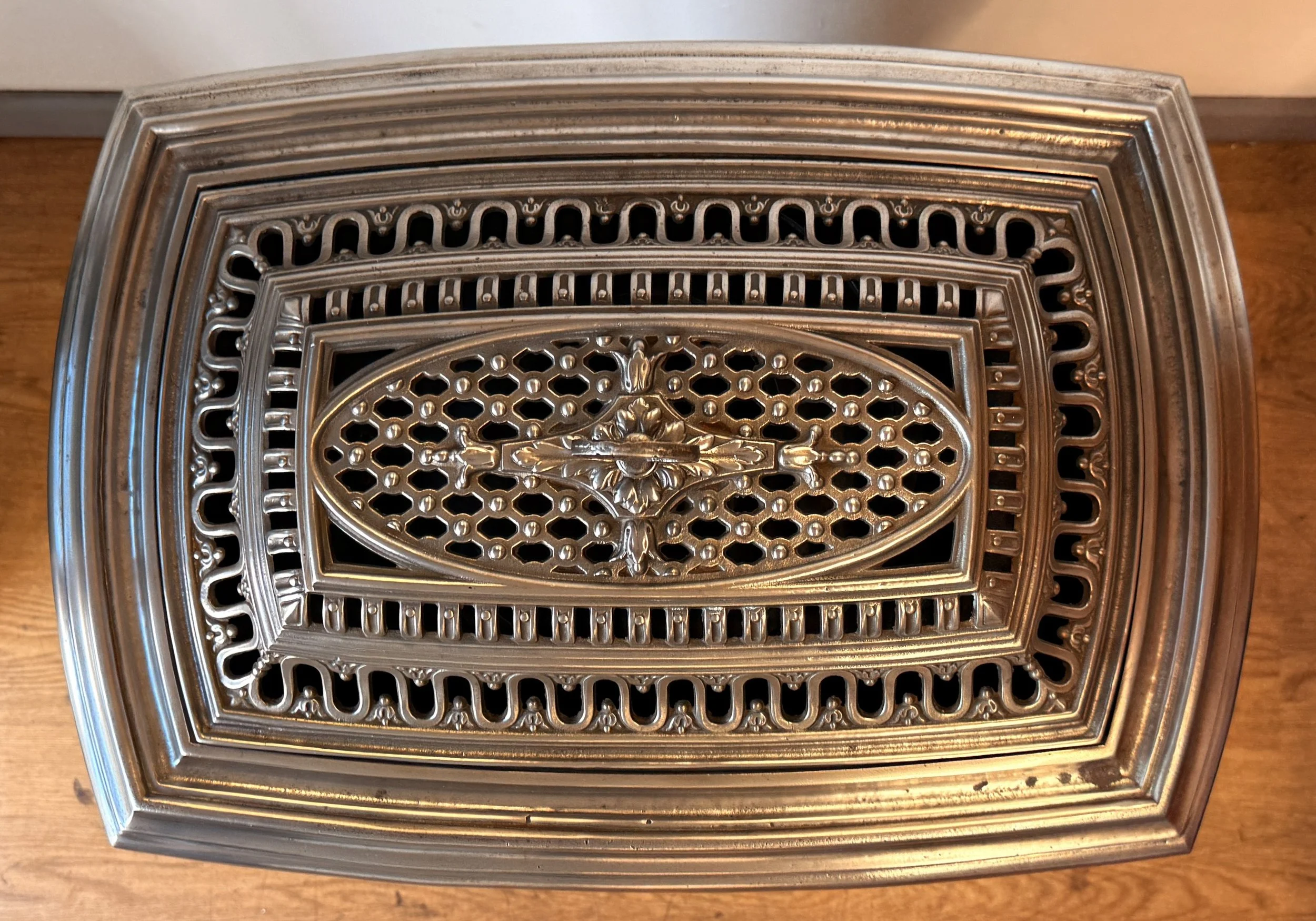 Top view of a French vintage stove