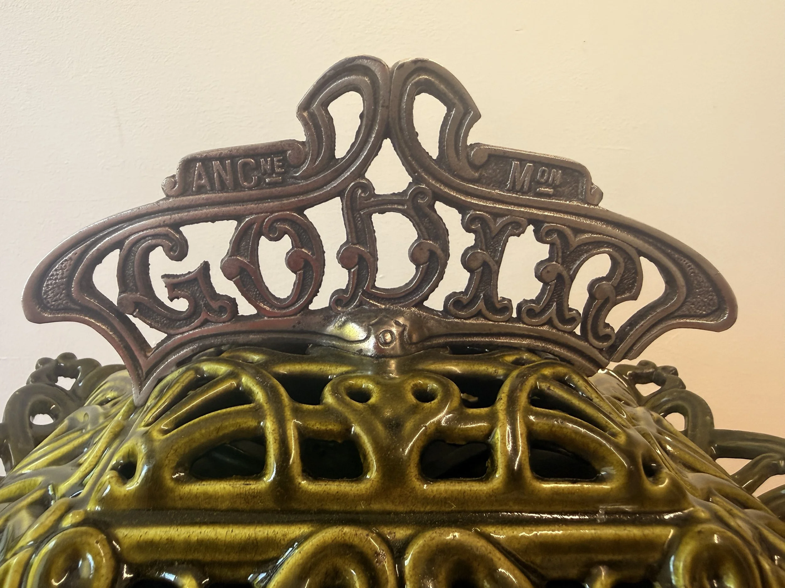 Filigree handle on Godin stove
