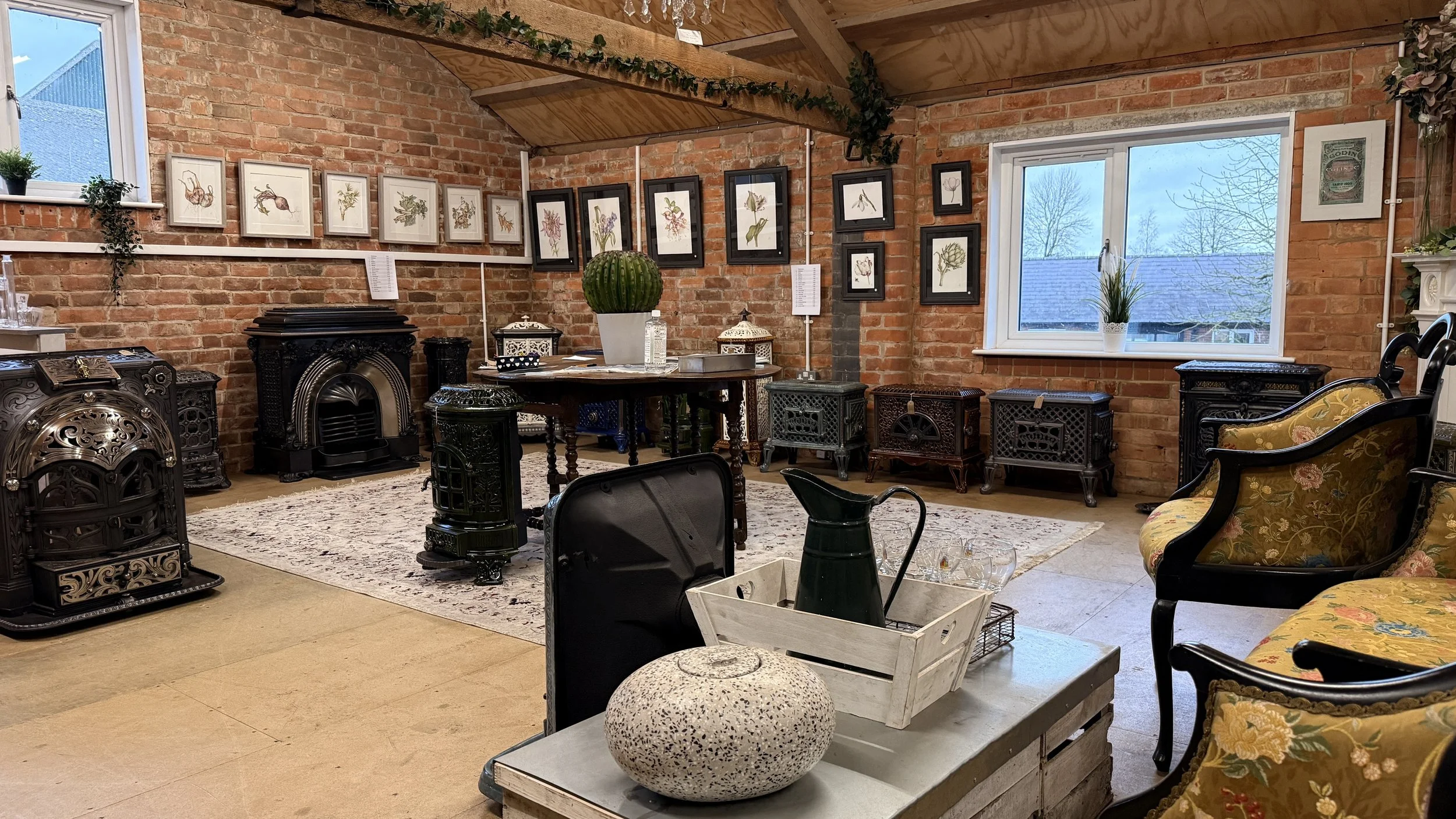 The showroom at Stove Hunters