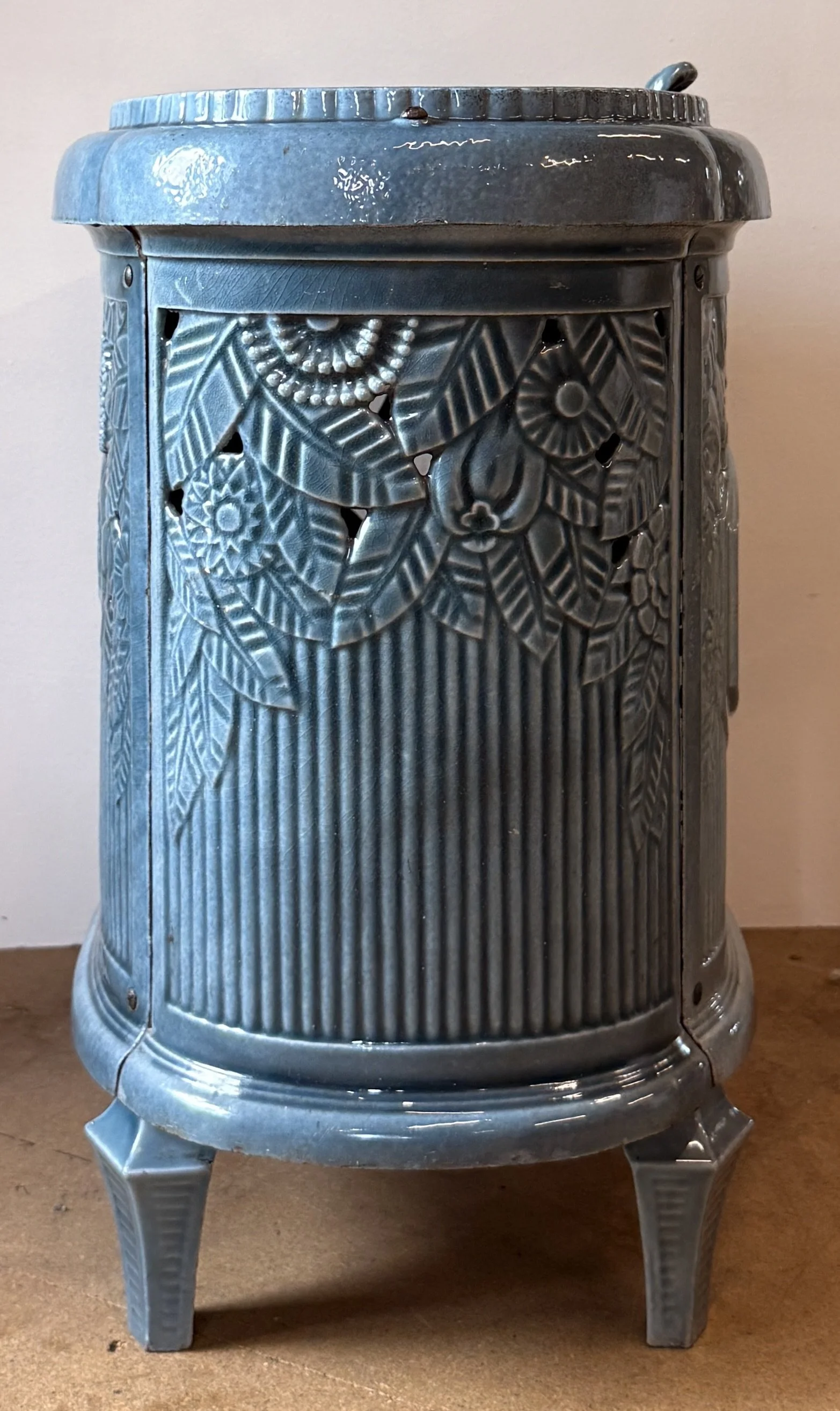 Side view of French Stove