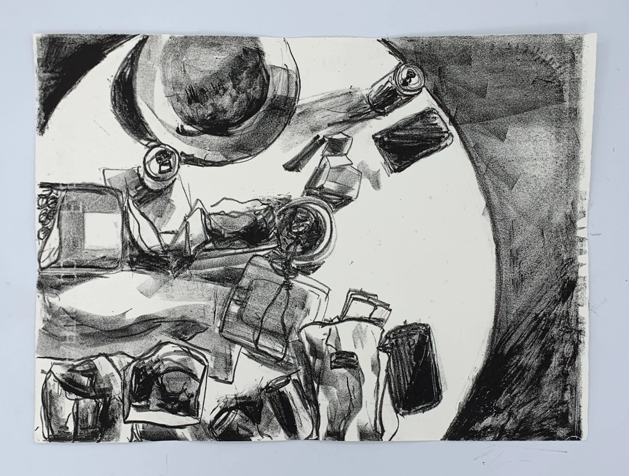 ‘The phone rings, the cat sleeps’ (2024), lithograph, 29.7 cm x 42 cm.jpeg
