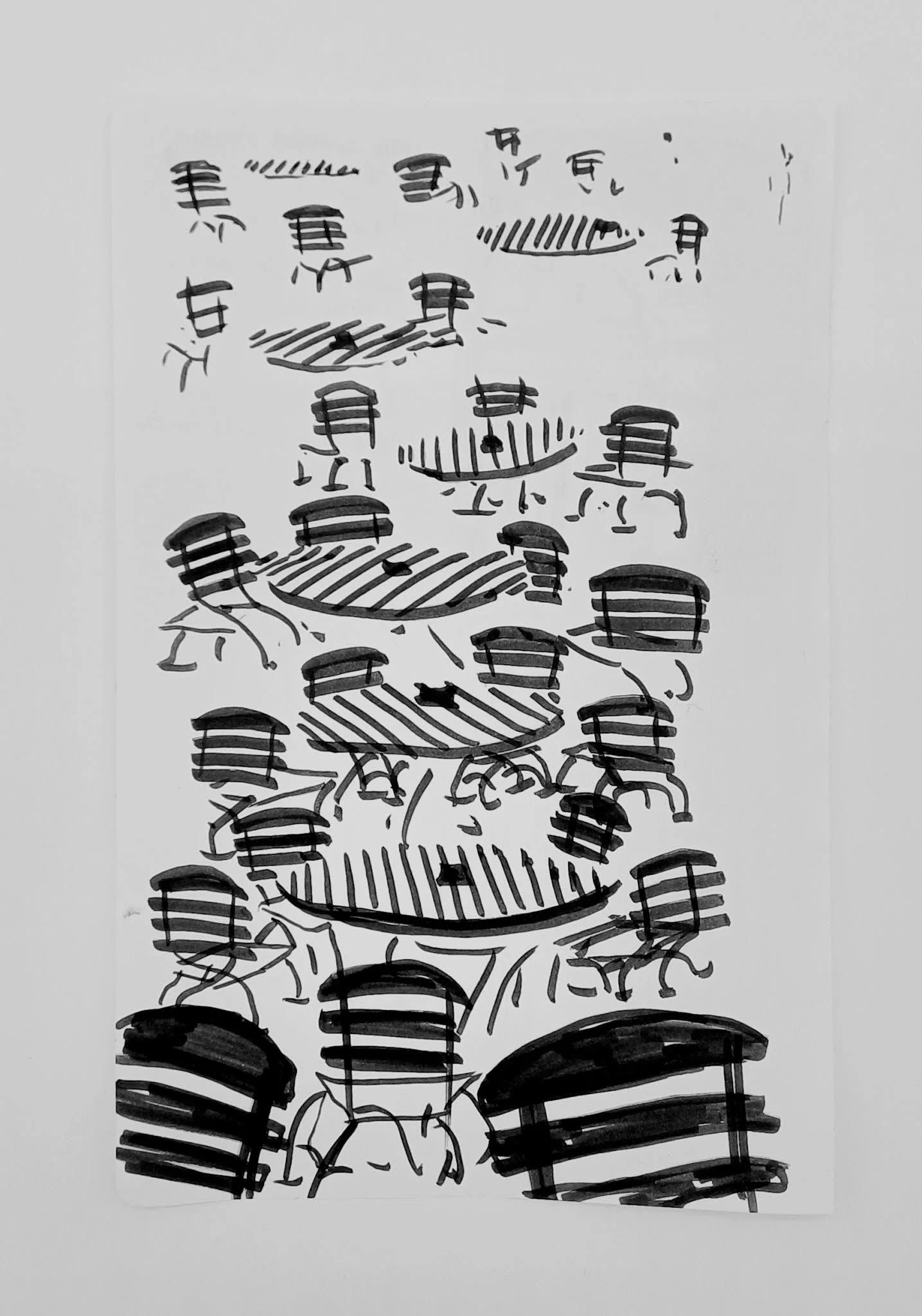 ‘Untitled french chairs’ (2023), brush pen, 13.7 cm x 21 cm .jpeg