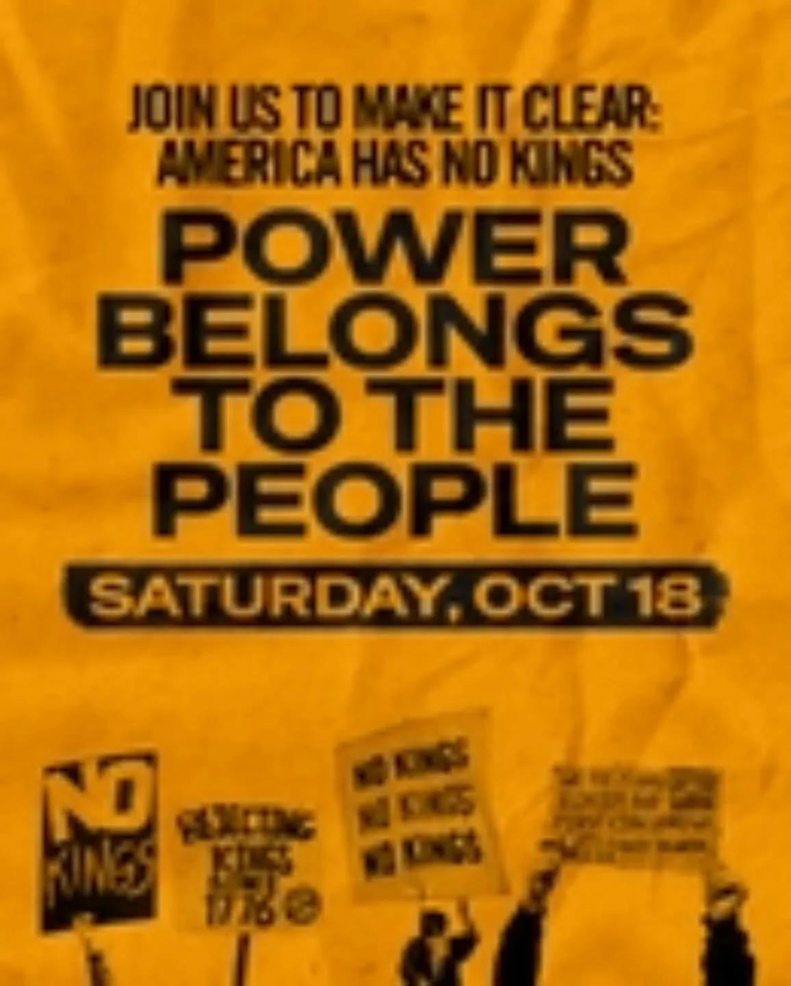 Hey gunni we need your help! We are looking for a few volunteers to help with the March portion of the no kings two rally. If that interests you shoot us a dm!