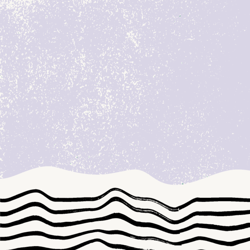 lavender square and black curvy lines