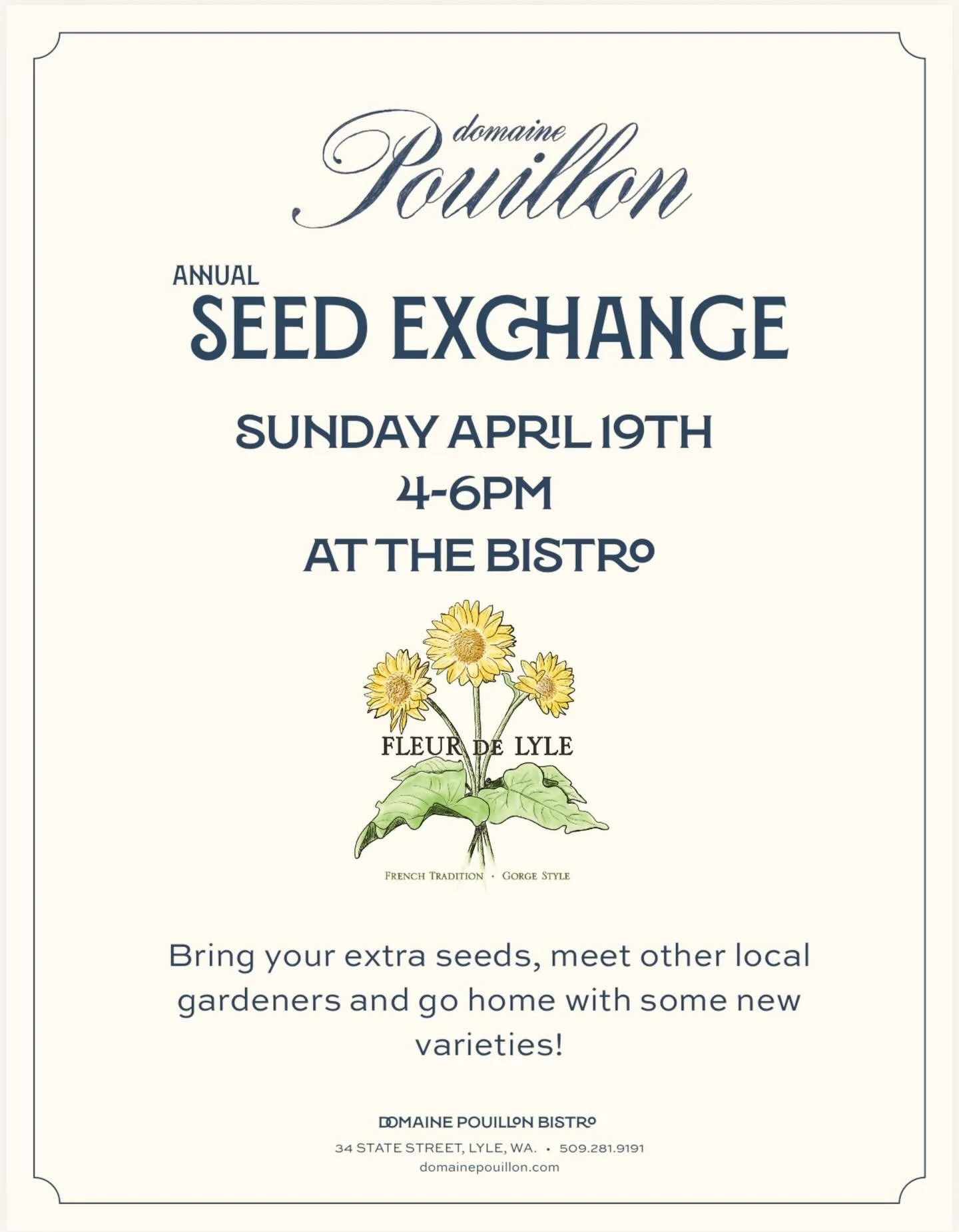 Our annual Seed Exchange is back, and it&rsquo;s basically spring&rsquo;s version of a treasure hunt! 

📍Sunday, April 19
📍4&ndash;6 PM

Bring your extra seeds and trade them for something new to grow 🌱 This is your chance to expand your garden an
