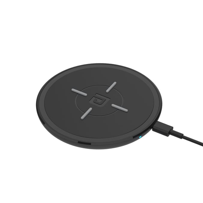 Black wireless charger for student bedrooms or short-term rentals in Manchester
