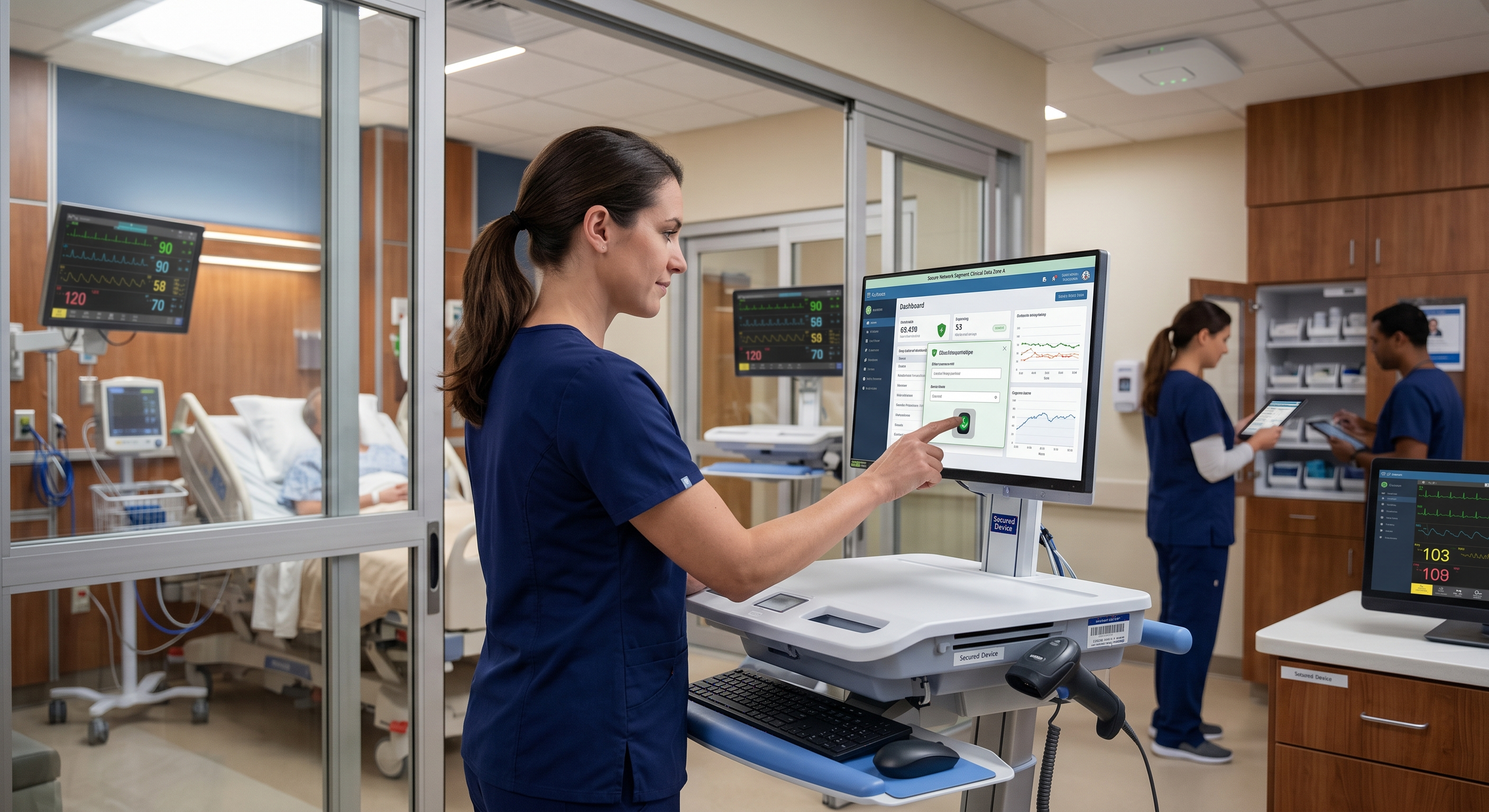 Healthcare network infrastructure supporting secure, real-time clinical systems