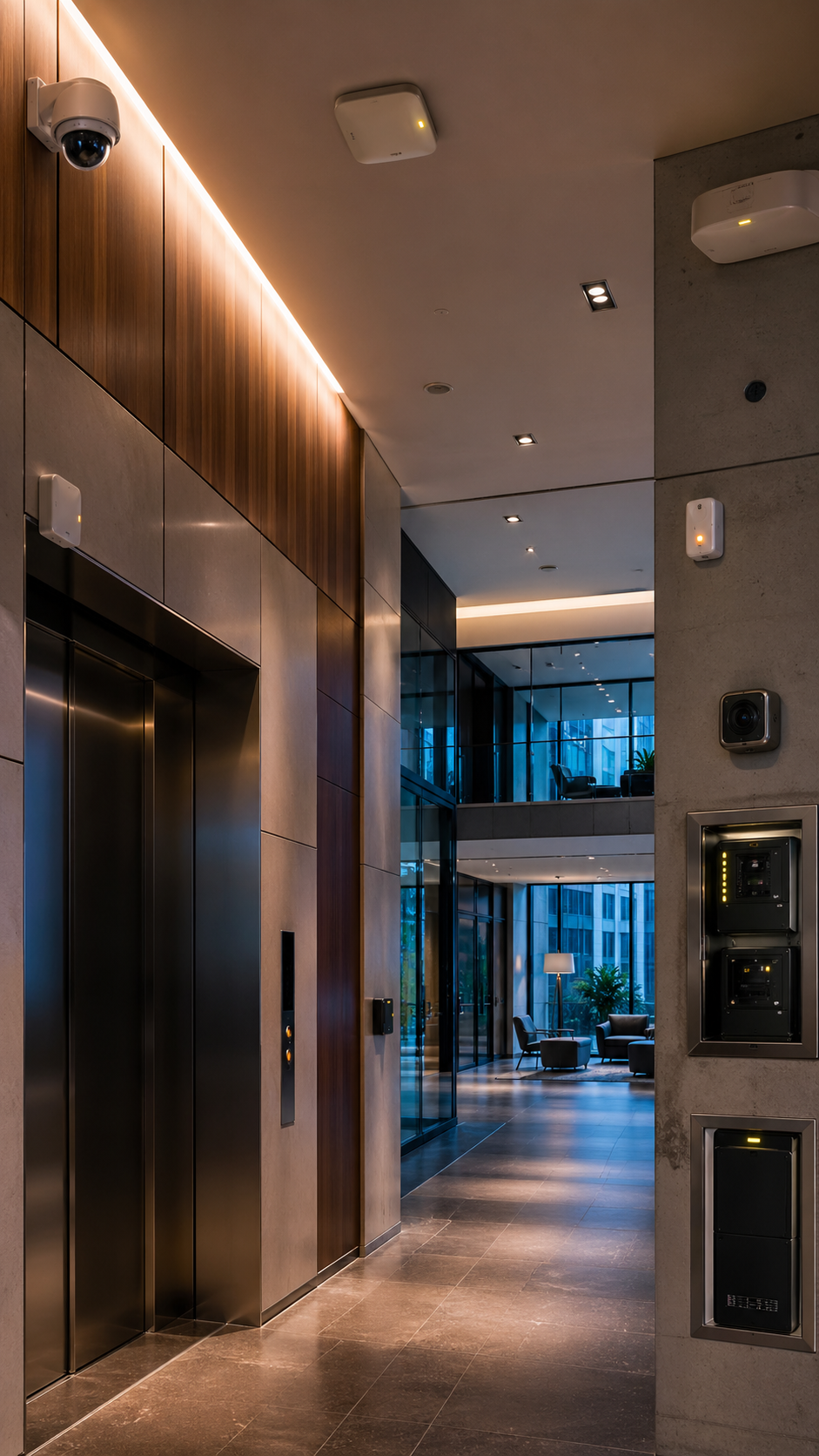 Smart commercial building operations environment using private cellular connectivity for secure wireless control of building systems.