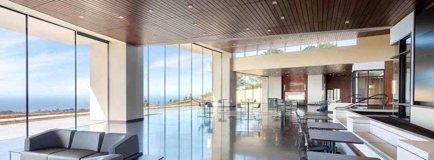 Modern interior campus building at Skyline College in California
