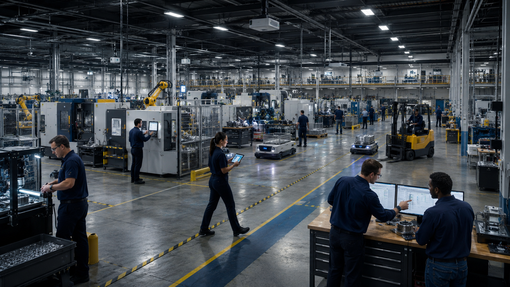Connected smart factory floor supported by private 5G