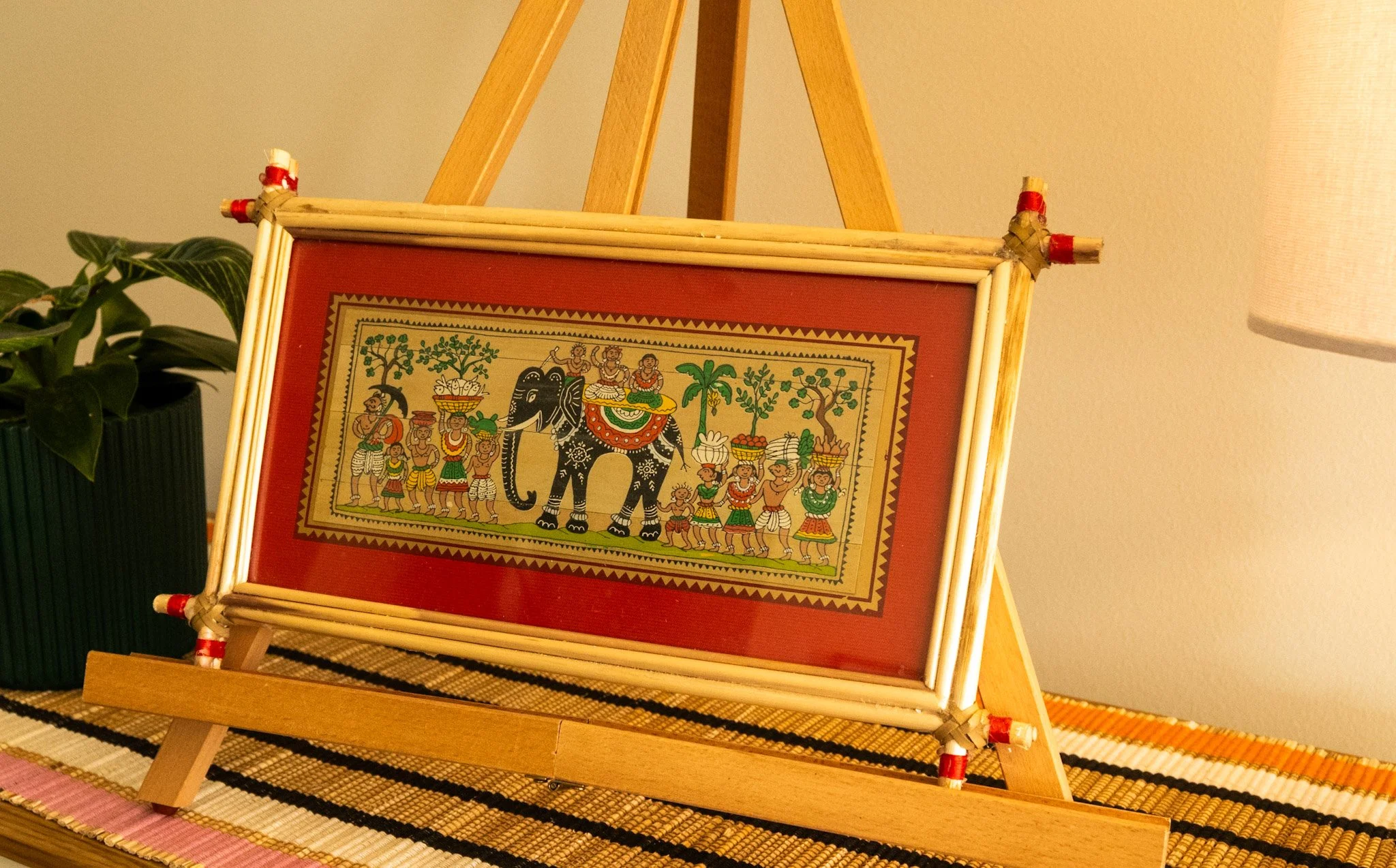 Pattachitra Palm Leaf Elephant | Nadhi Artistry Australia