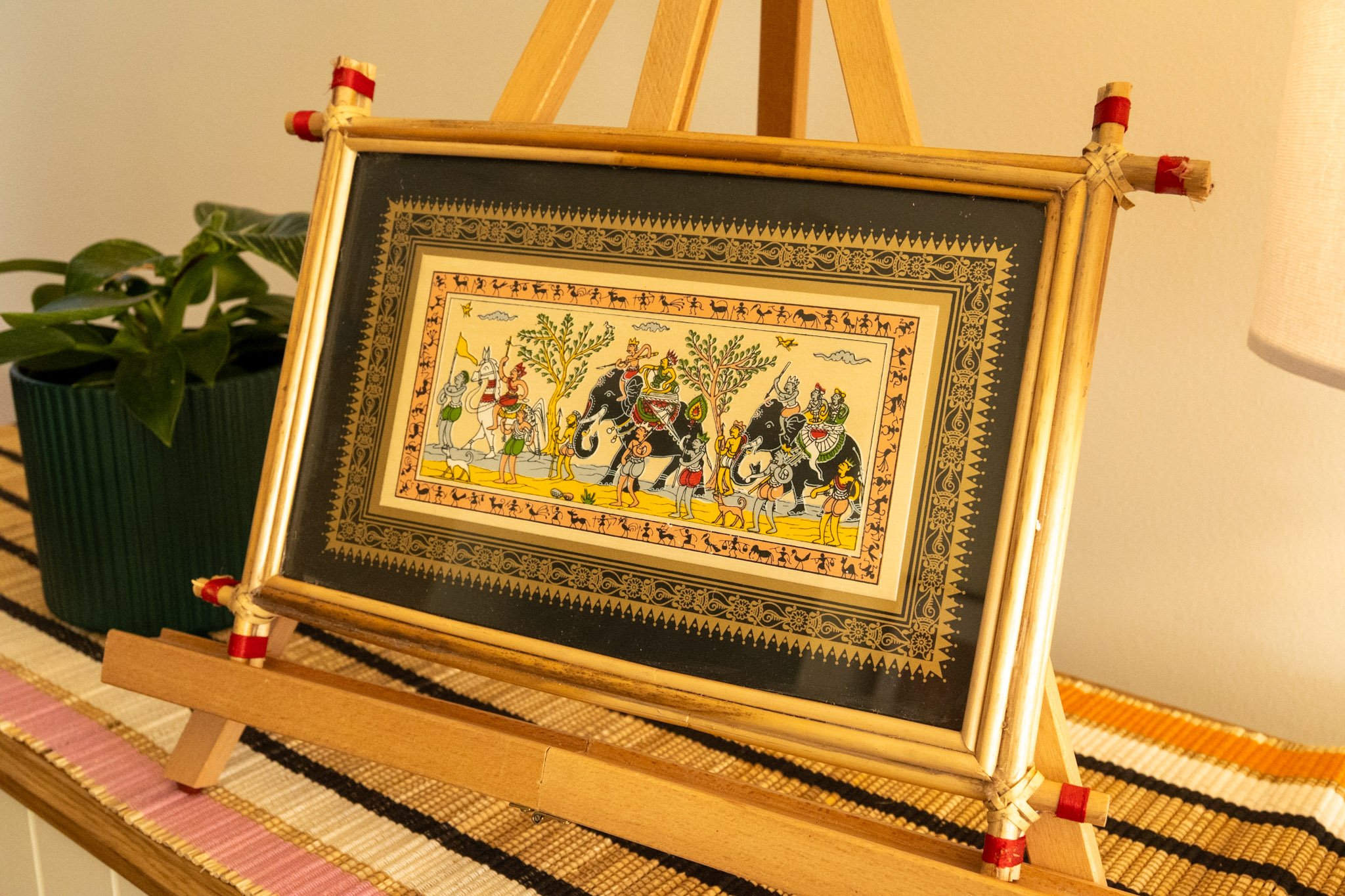 Handmade Pattachitra Festive Elephant Parade Painting | Nadhi Artistry Australia