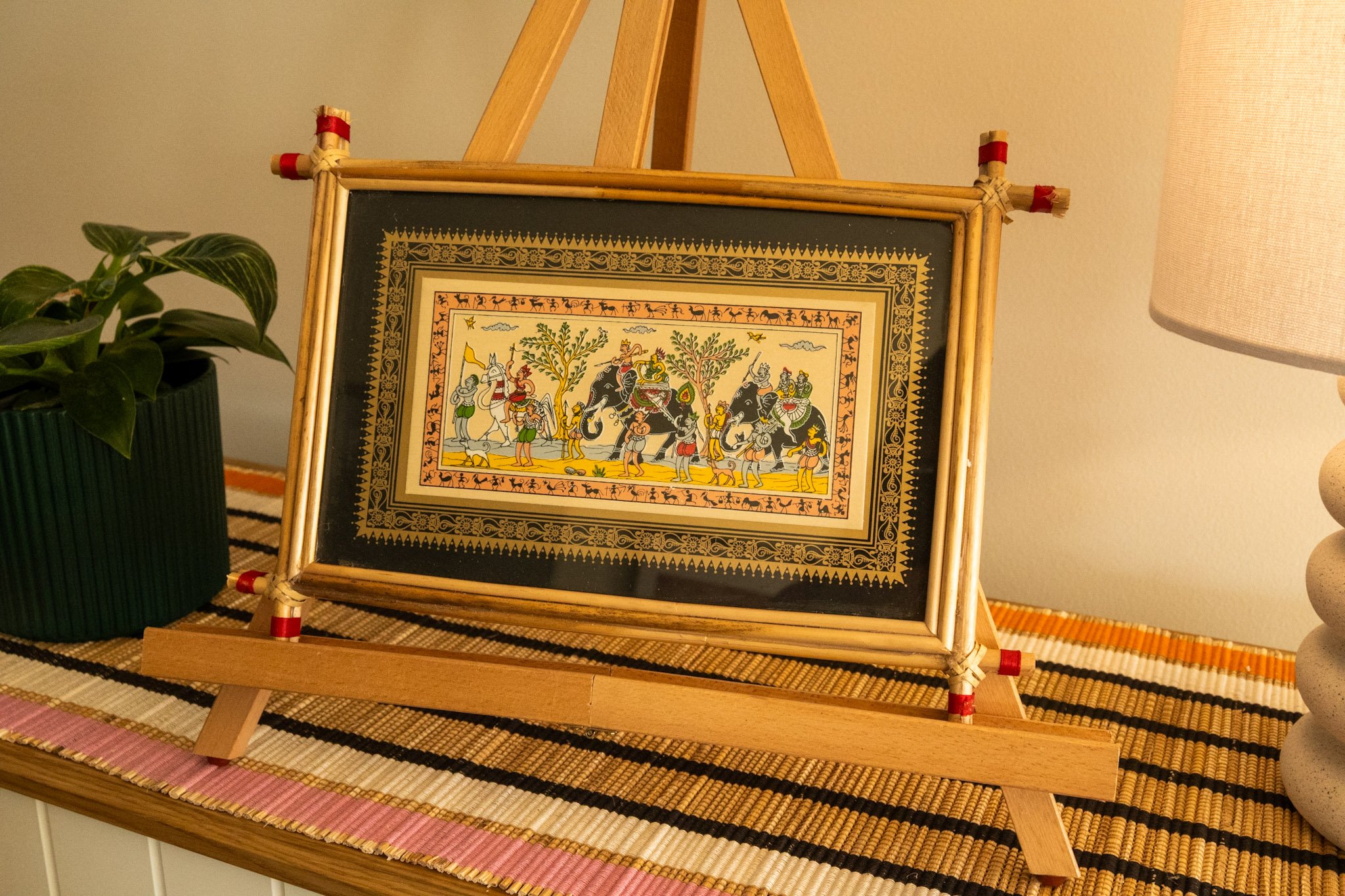 Handmade Pattachitra Festive Elephant Parade Painting | Nadhi Artistry Australia