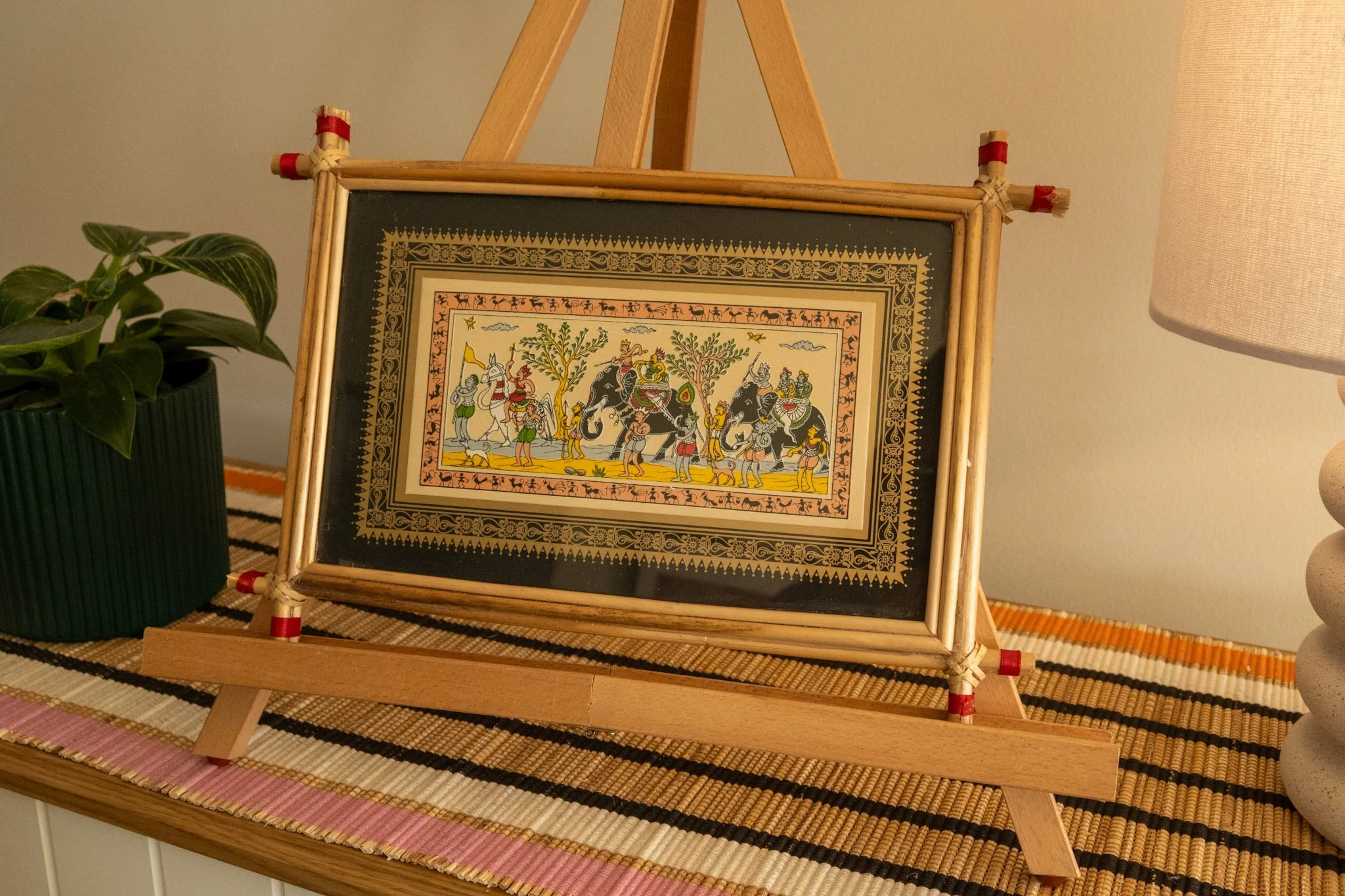 Handmade Pattachitra Festive Elephant Parade Painting | Nadhi Artistry Australia