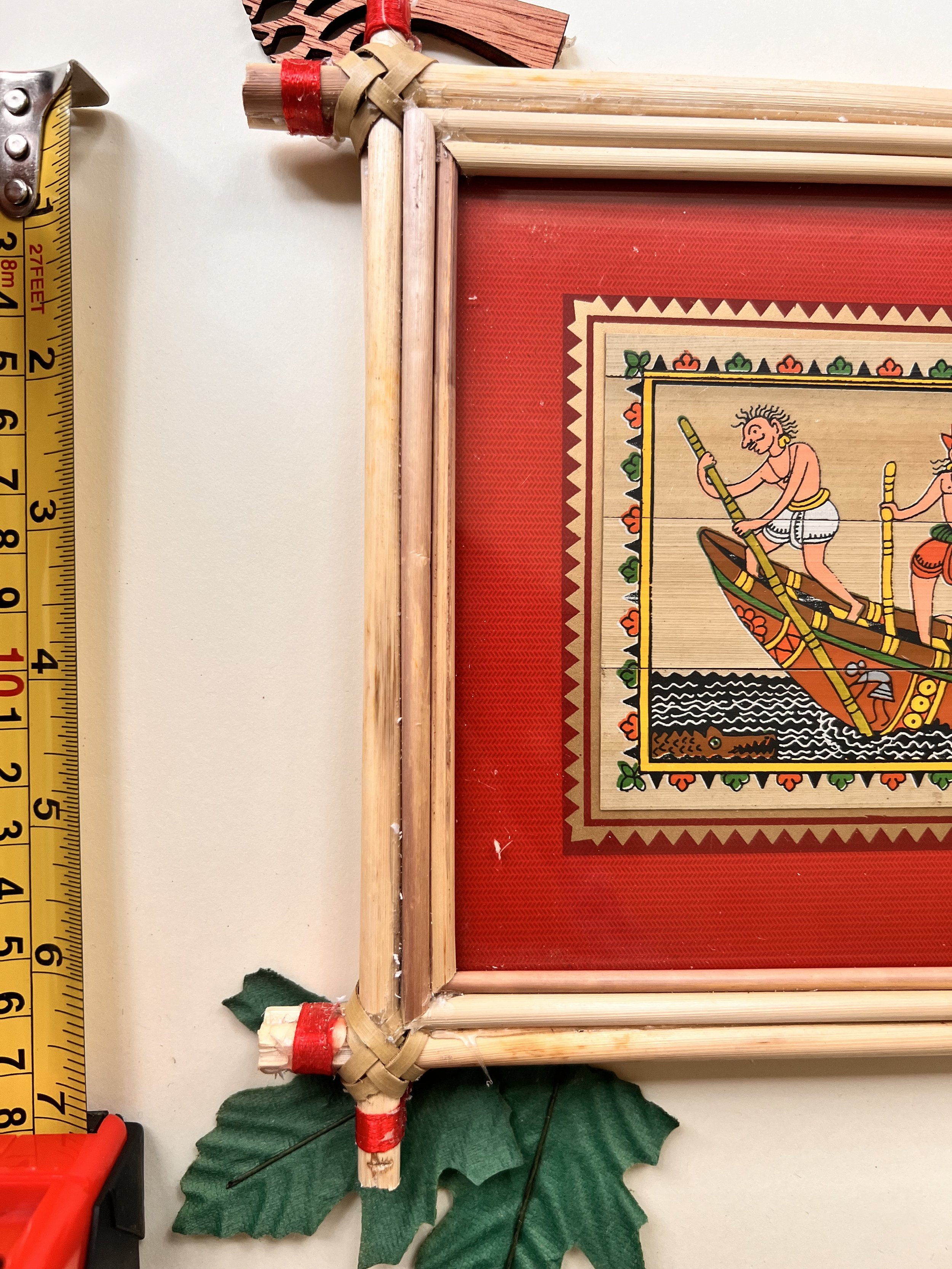 Handmade Pattachitra Boat Procession Painting – Framed Indian Art