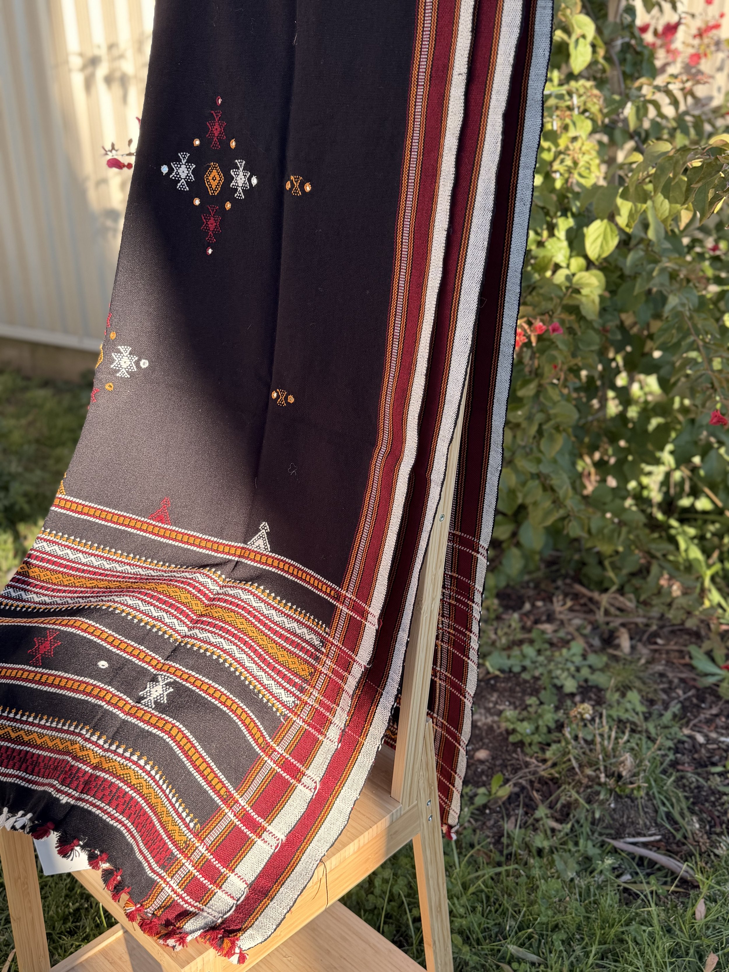 Handwoven Bhujodi Wool Shawl Australia