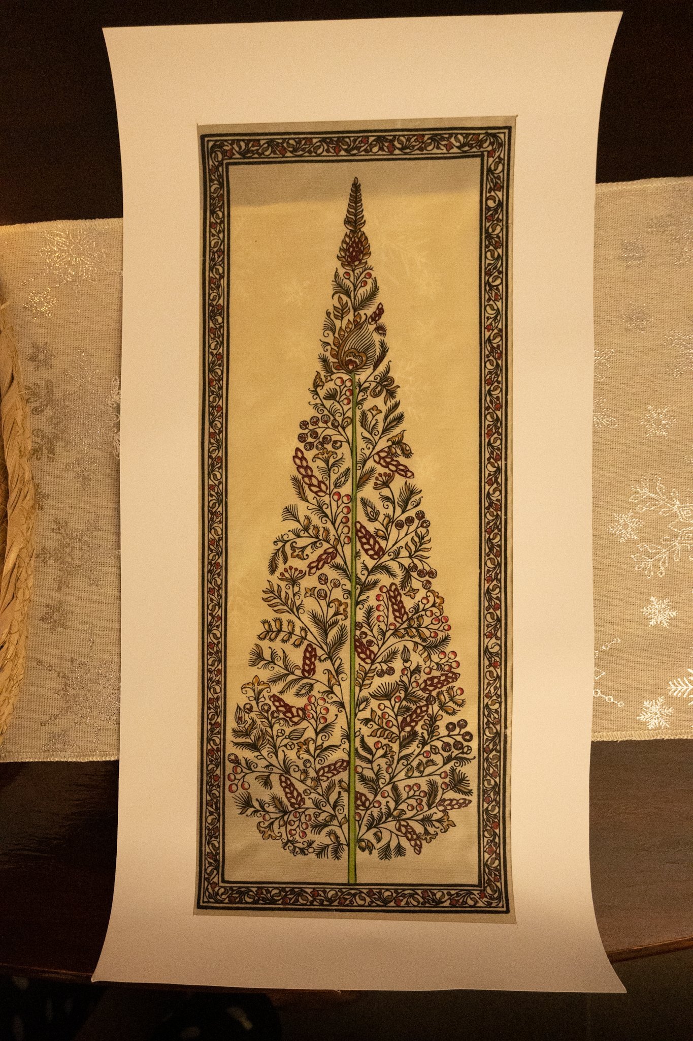 Handmade Pattachitra Tree of Life Painting – Intricate Floral Motif