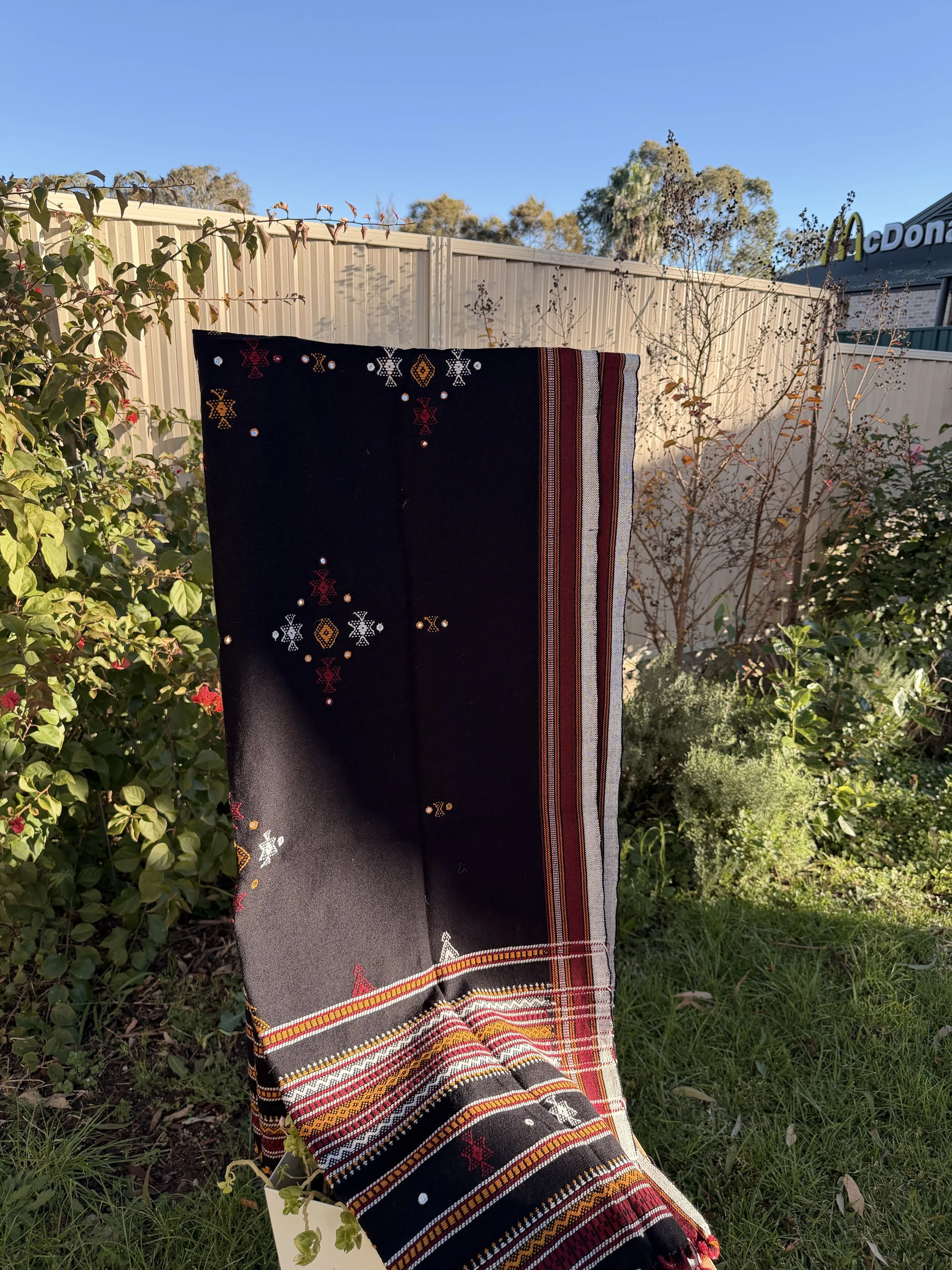 Handwoven Bhujodi Wool Shawl Australia