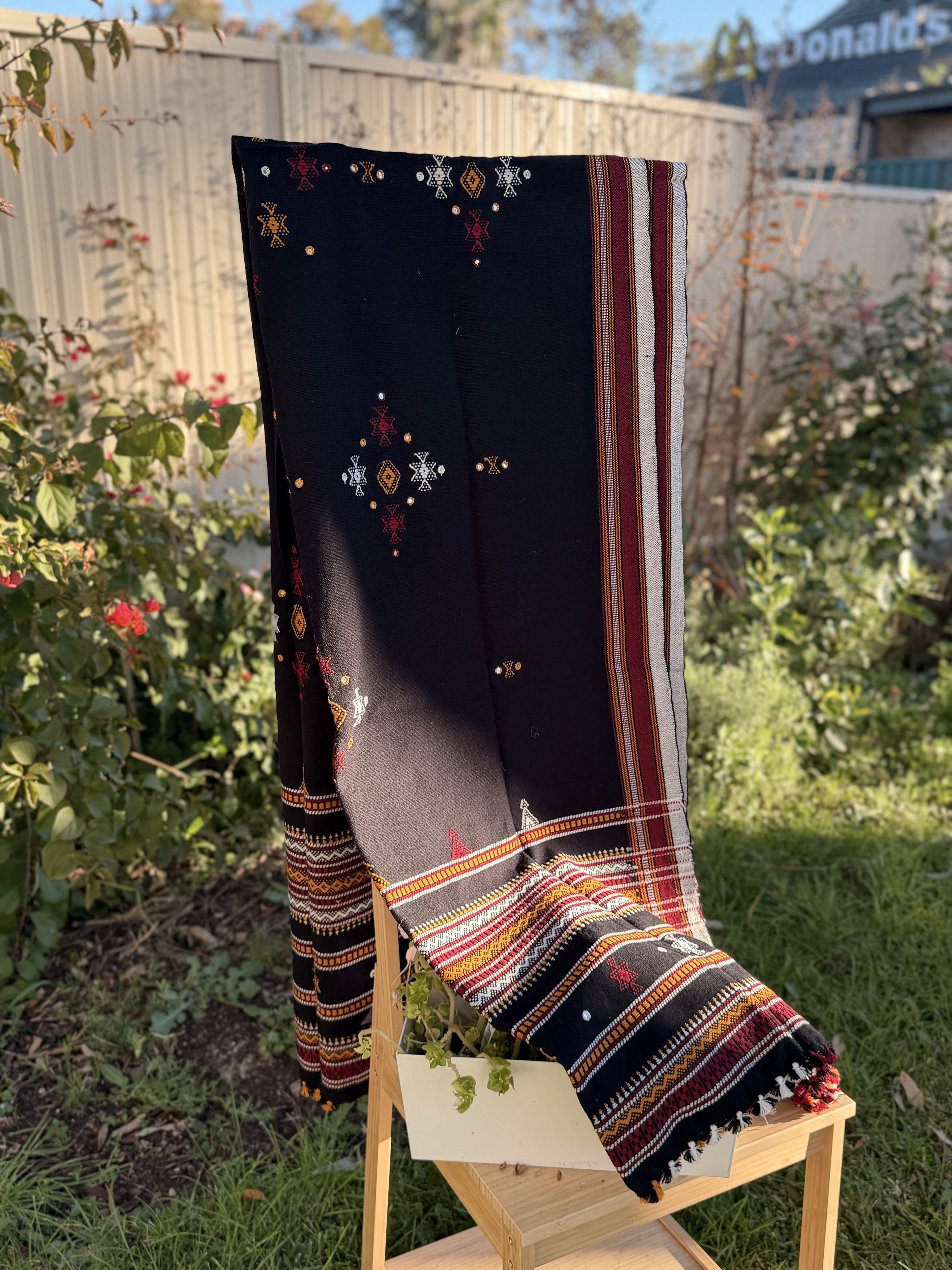 Handwoven Bhujodi Wool Shawl Australia