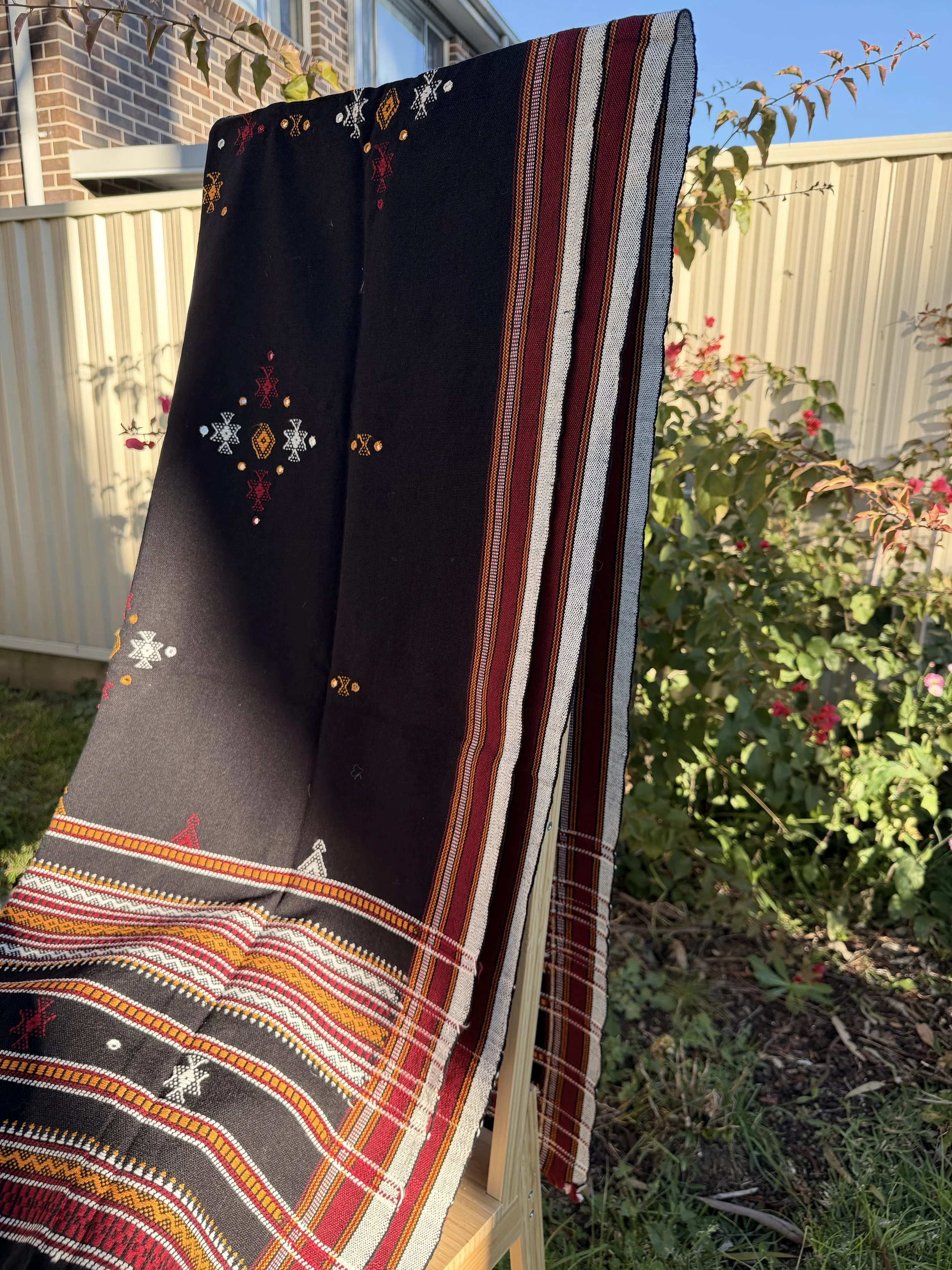 Handwoven Bhujodi Wool Shawl Australia