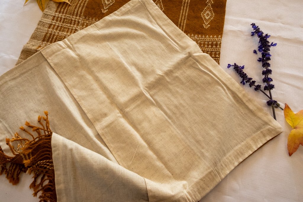 Handwoven Bhujodi Wool Cushion Cover – Mustard with Traditional Kutch Motifs