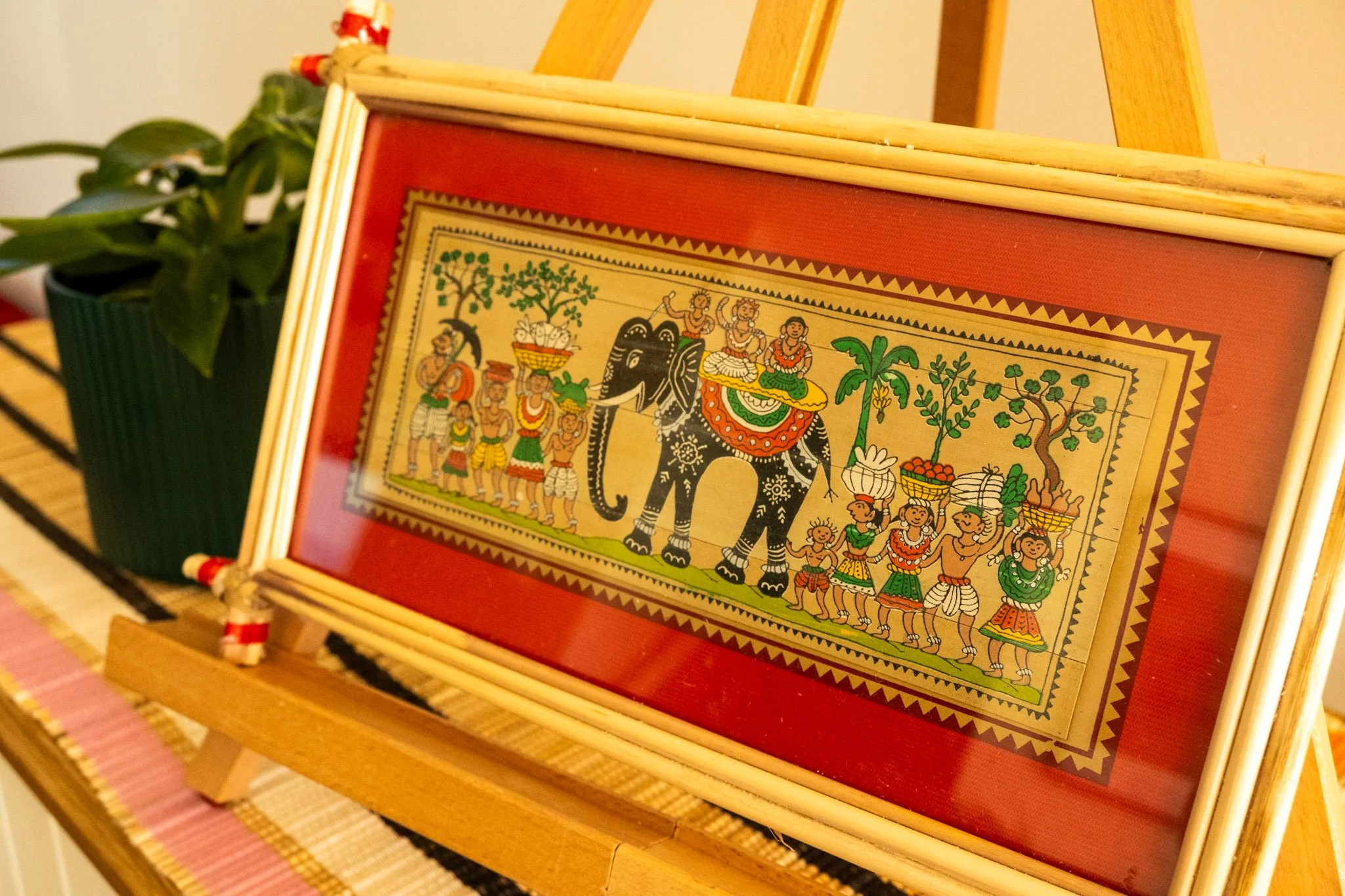 Pattachitra Palm Leaf Elephant | Nadhi Artistry Australia