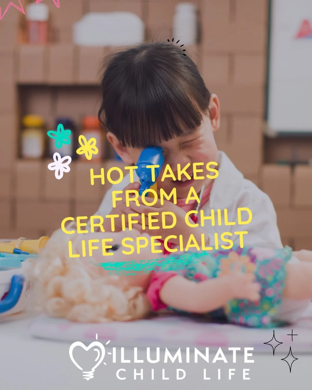 Practicing child life in the community setting has shown me there is a huge gap between medical care and psychosocial support for children with complex medical needs. Children should be offered and receive child life support, mental health support, p