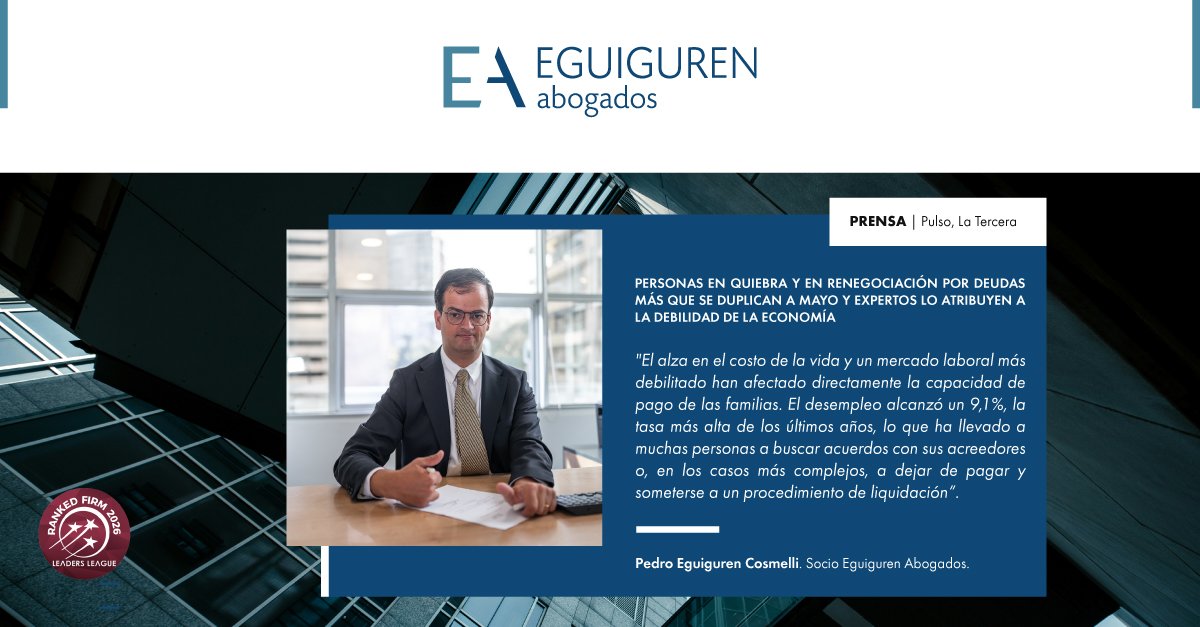 La Tercera - Personas en quiebra y en renegociación por deudas más que se duplican a mayo y expertos lo atribuyen a la debilidad de la economía