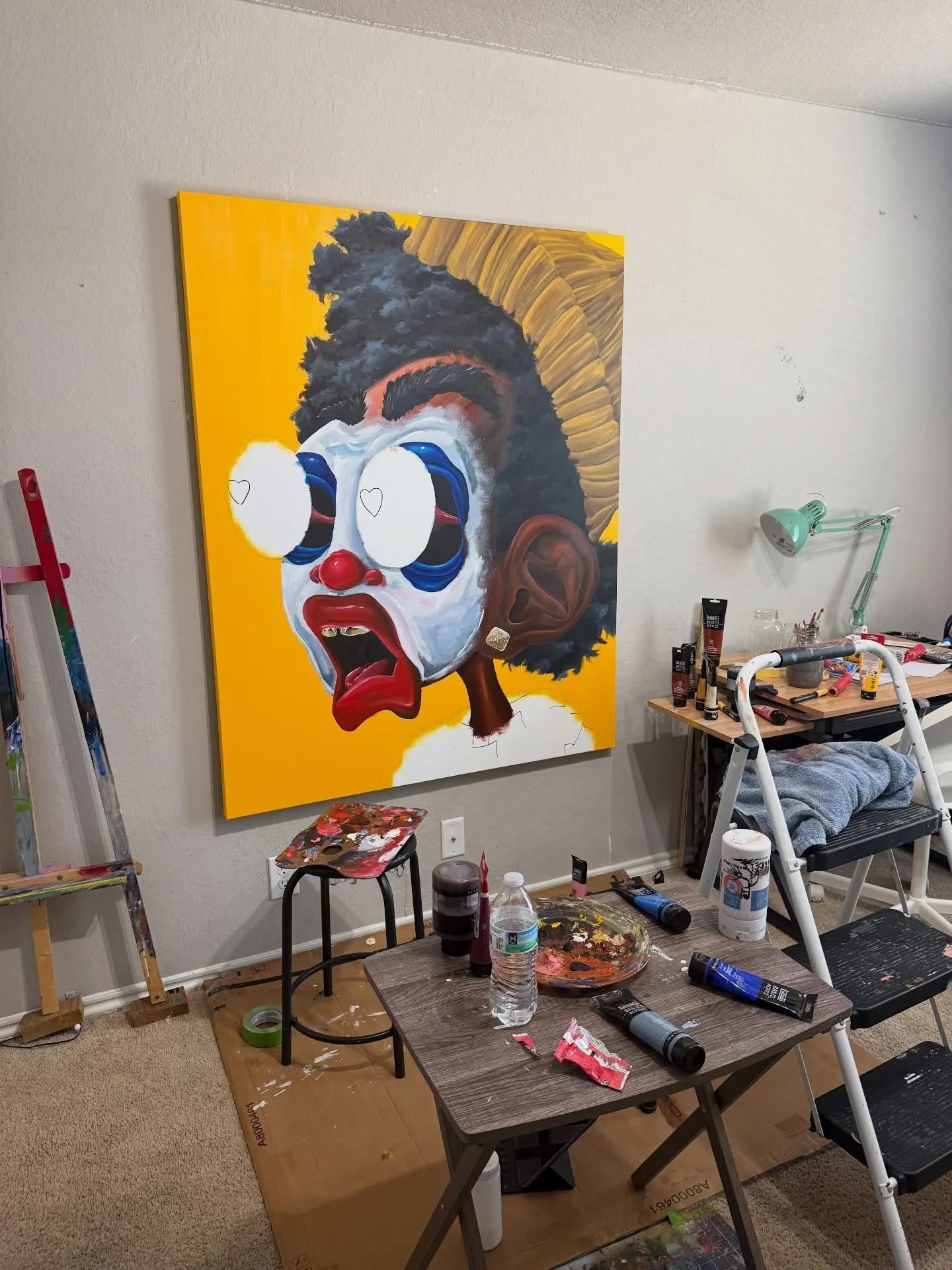 &ldquo;Fools Gold&rdquo; Acrylic on Canvas #art #paint #clownart -