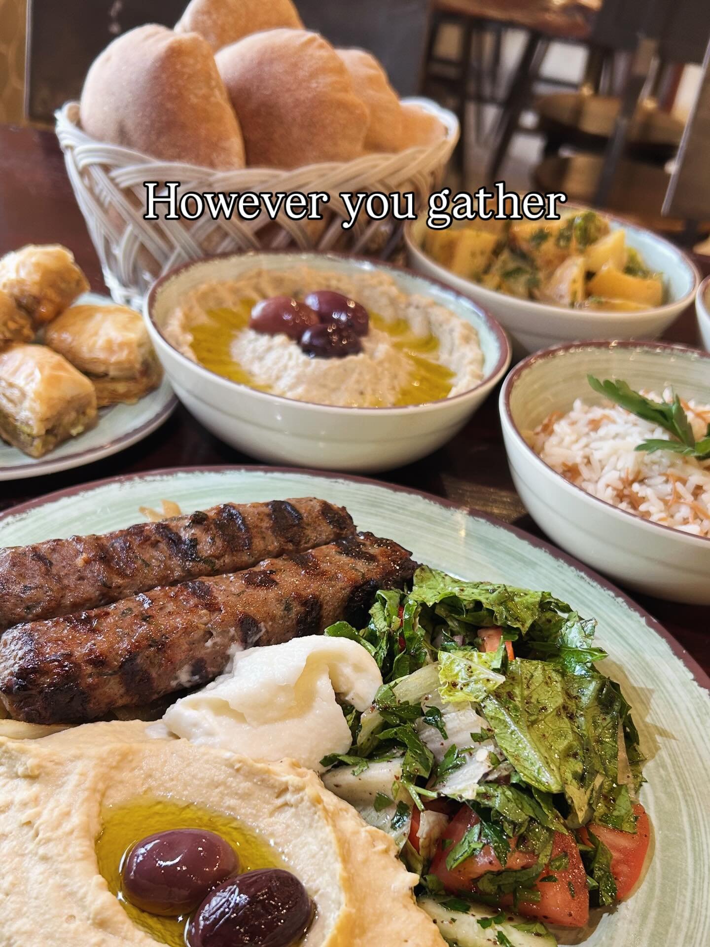 However you gather, the table&rsquo;s set. ✨

From plant-forward tables 🌿 to dinner for two 🕯️ to family-style spreads 🍽️ &mdash; it&rsquo;s all built fresh and ready to share.

Join us or take it home 🤍

#foodgram#foodies#mediterranean #foodlove