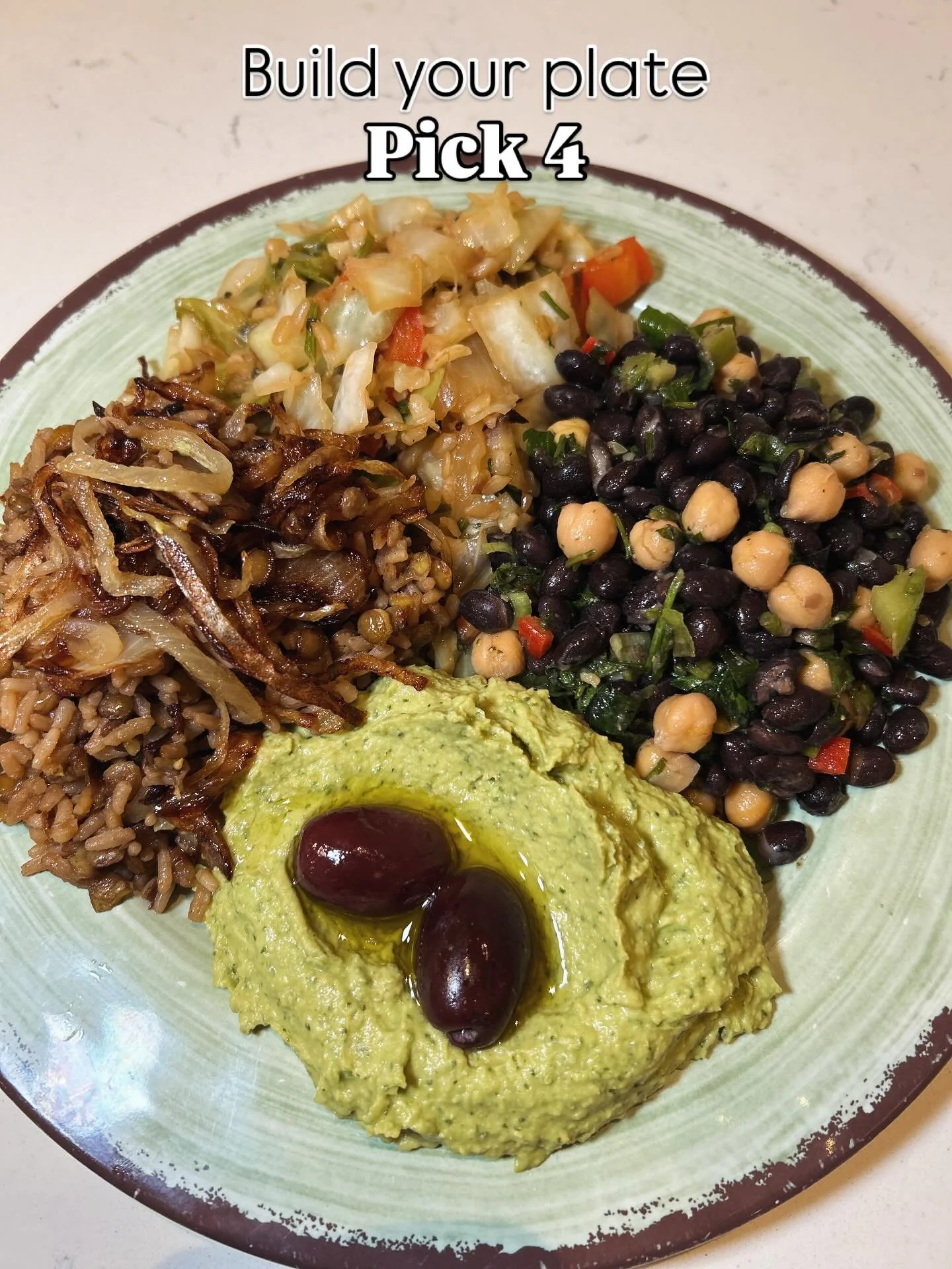 The hardest part?
Choosing just four. 😌

Creamy dips , fresh salads, warm sides &mdash;
mix, match, and build a plate that hits every craving. 🥗✨

Stop in and build your plate today &mdash; or order ahead through the link in bio. 
#fresh#lebanese#f