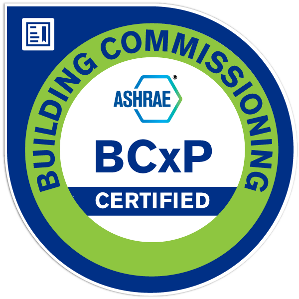 ASHRAE Certified badge for Building Commissioning Professional BCxP