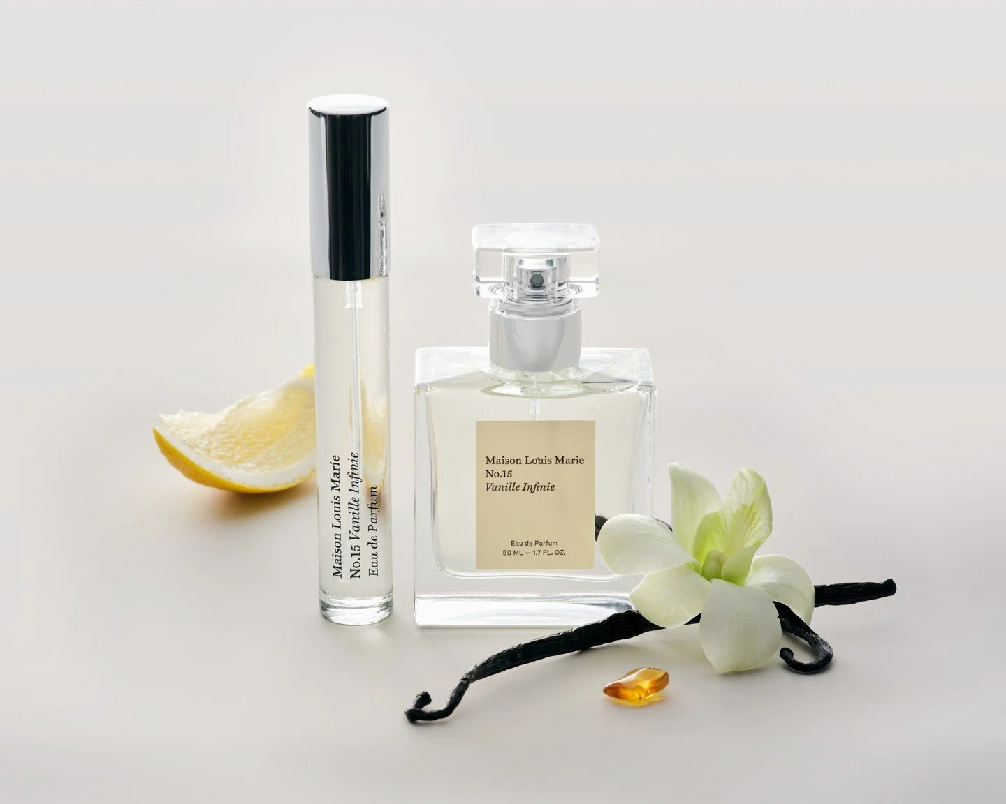 Please welcome @MaisonLouisMarie&rsquo;s first vanilla gourmand: No.15 Vanille Infinie. Opening with a golden glow of citron and jasmine, it unfolds into warm heliotrope, creamy tonka, and sugared amber&mdash;before settling into radiant golden vanil