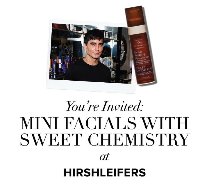 Start the new year with @SweetChemistryLabs&rsquo;s nourishing, regenerative formulas powered by proprietary Matrikynes&reg; peptides.⁠
⁠
Join Sweet Chemistry and Violet Grey for an afternoon of complimentary mini facials at Hirshleifers Long Island 