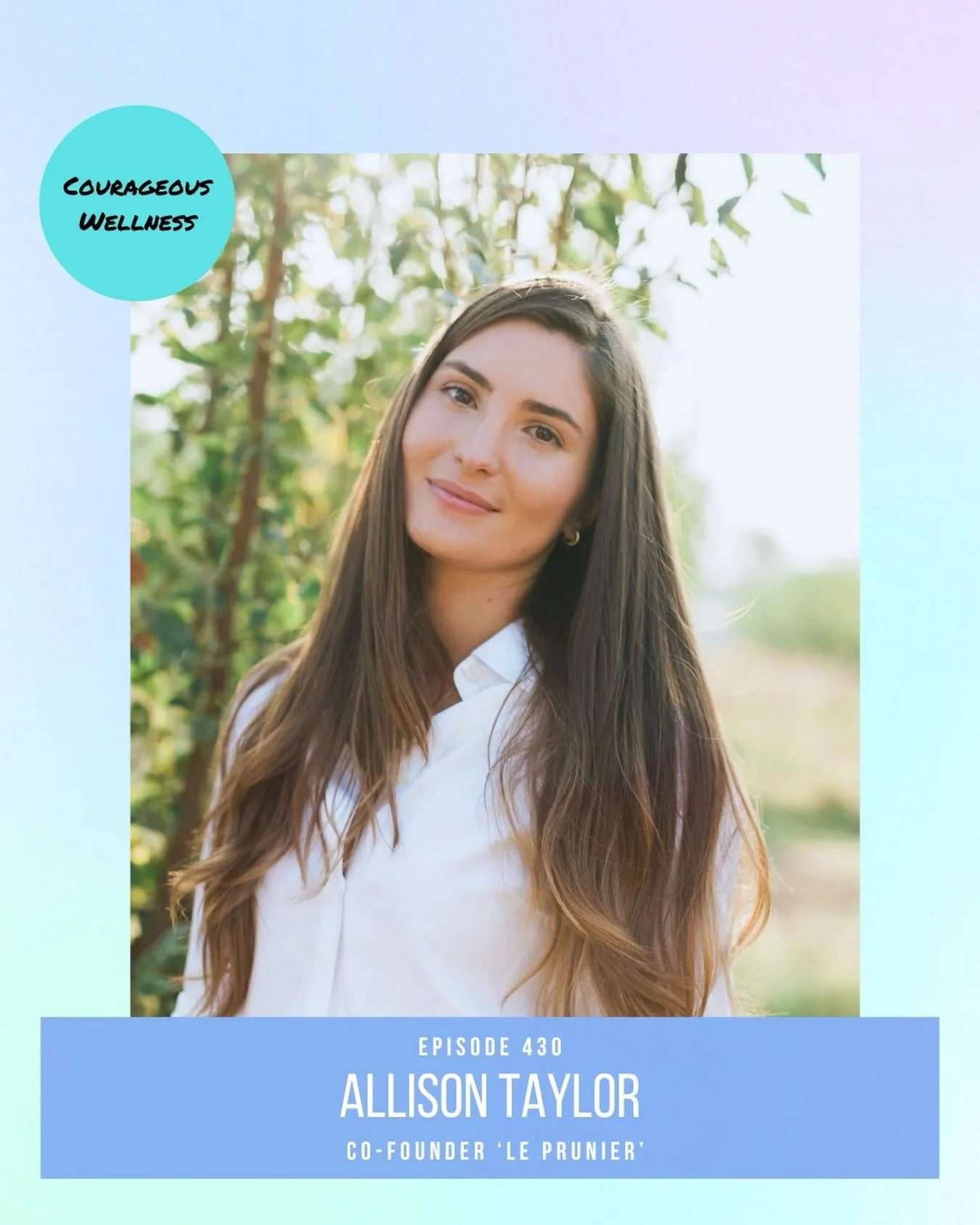 Allison Taylor, co-founder of @LePrunier, was recently featured on the @courageouswellness podcast in an episode titled "Allison Taylor of Le Prunier on The Power of 'Plum' as a Secret Beauty Ingredient."⁠
⁠
Allison sat down with host alyfr