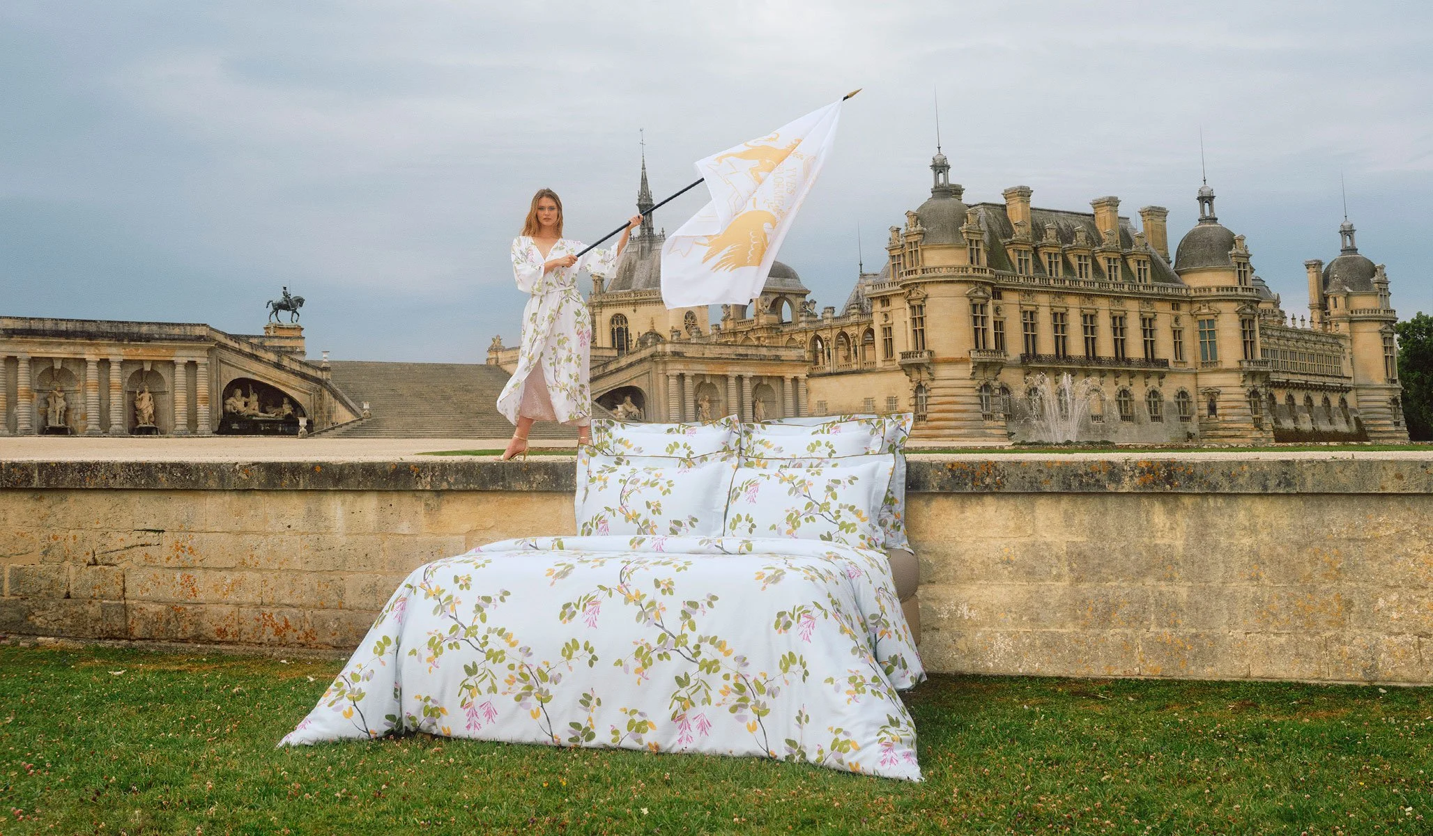 Image of Yves Delorme Linens and Robe