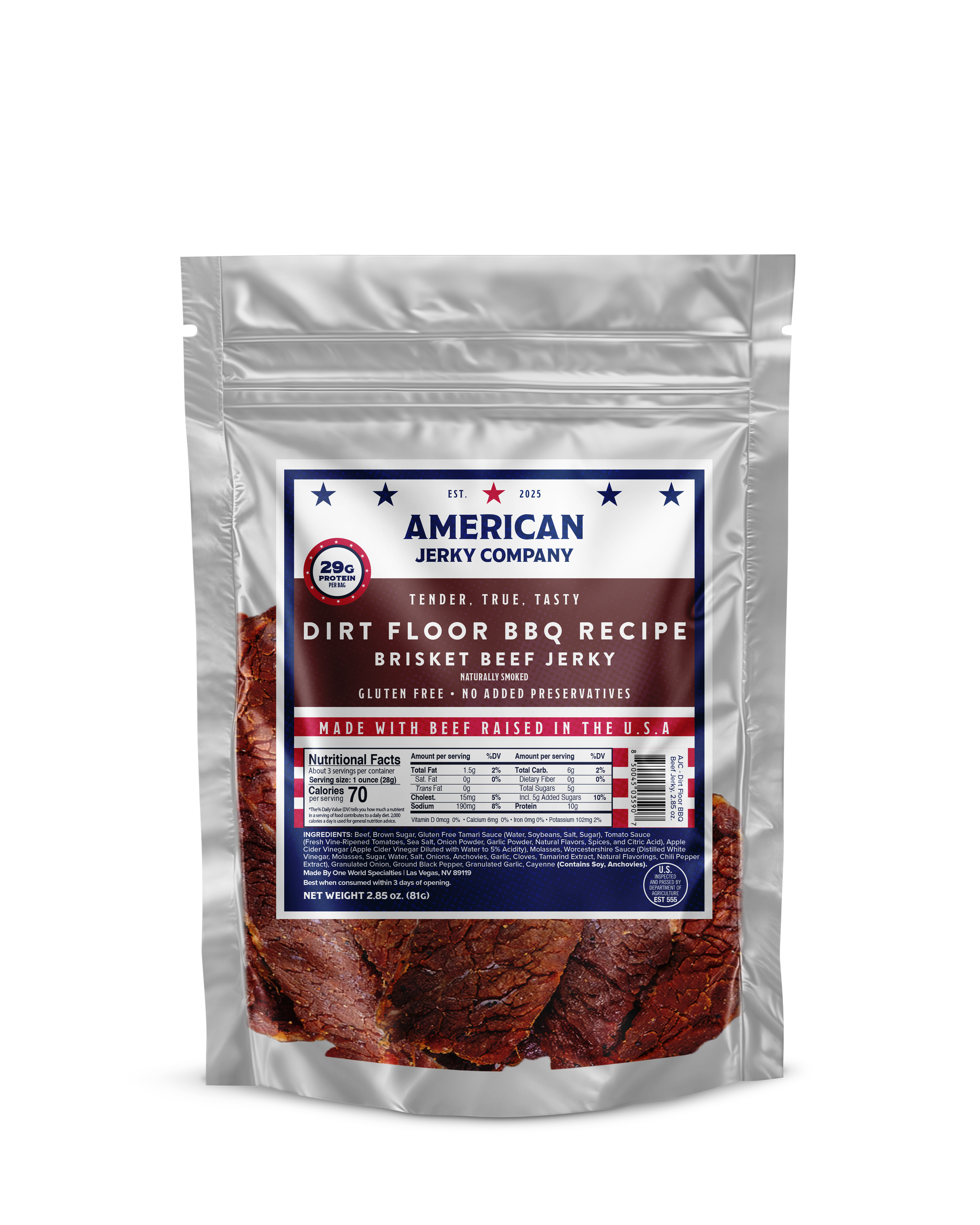 Dirt Floor BBQ Beef Jerky