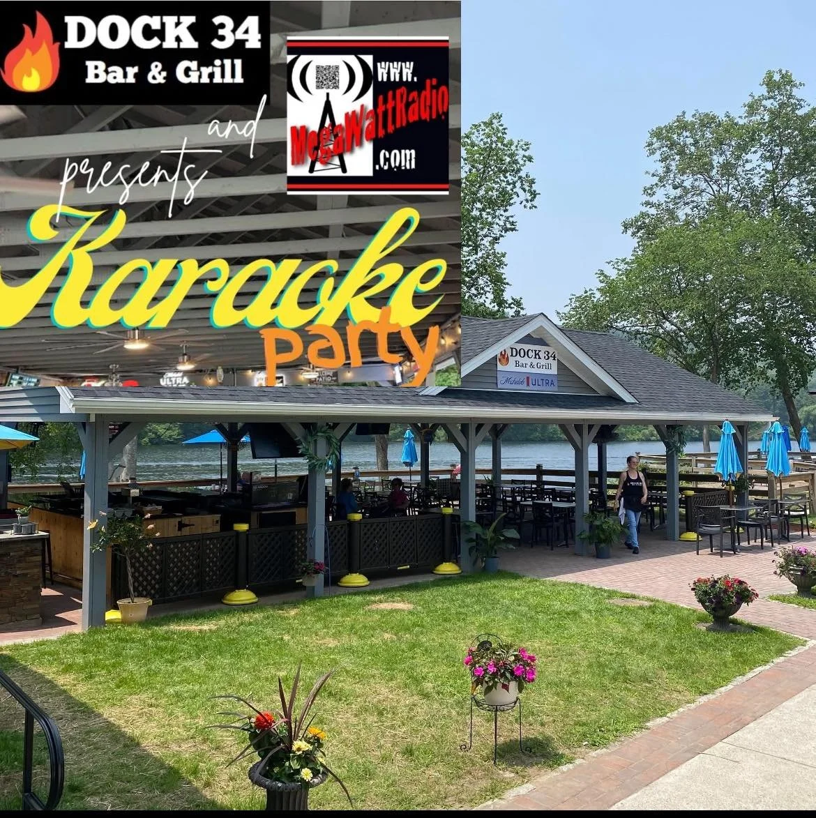 Join us for Karaoke tonight with Eric Buchsbaum
Summer kick off party 🔥☀️ starting @ 6!! 

$5 green tea shots &amp; $6 dock 34 hard lemonade drinks.. double lobster roll 🦞🙌 on special tonight 😎🔥☀️