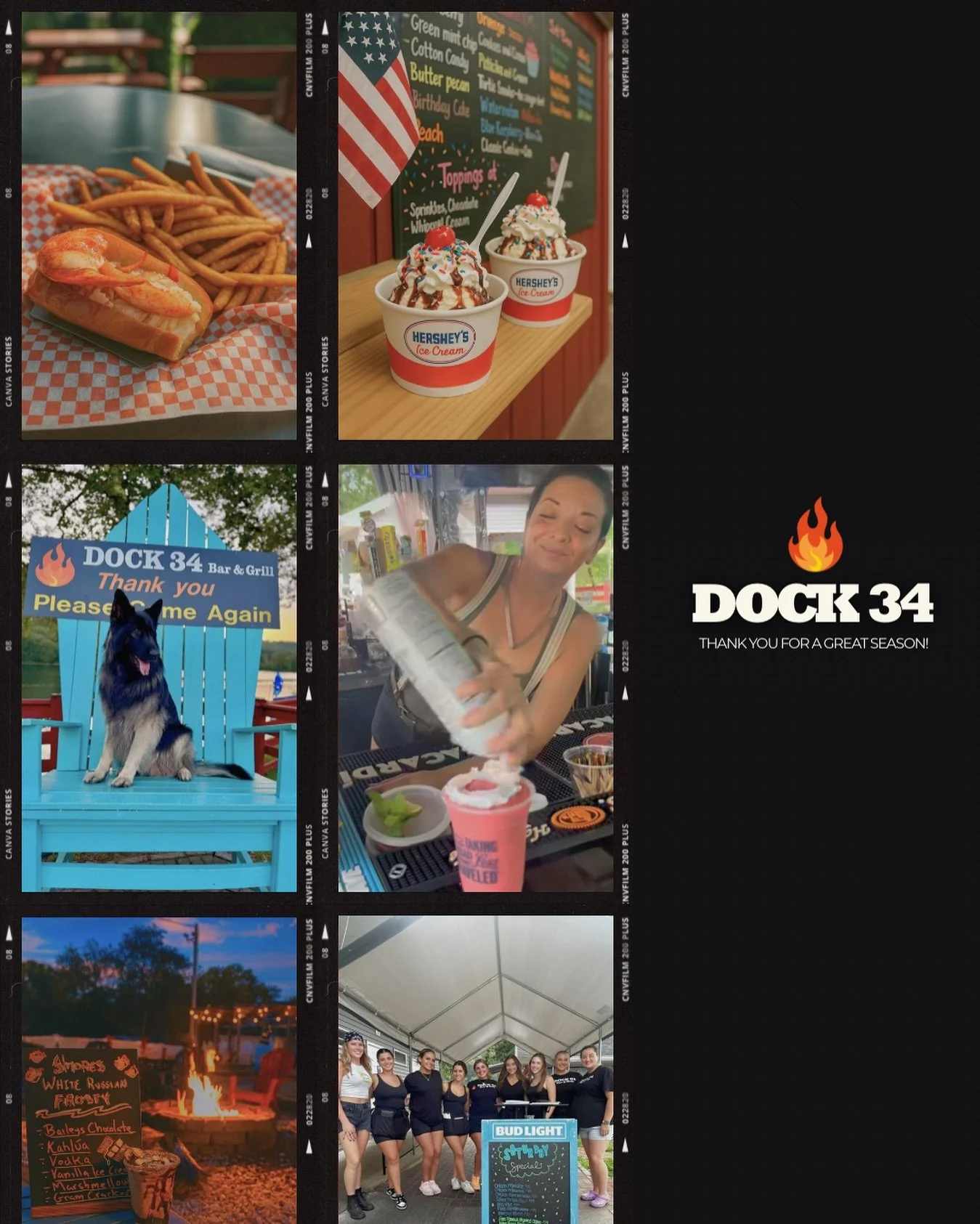 And just like that.. our sweet summer is gone and we are officially CLOSED until spring! ☀️

On behalf of the entire Dock 34 family, thank you for showing up this year! Seeing all of you is the best part of our summer and we can&rsquo;t wait to show 