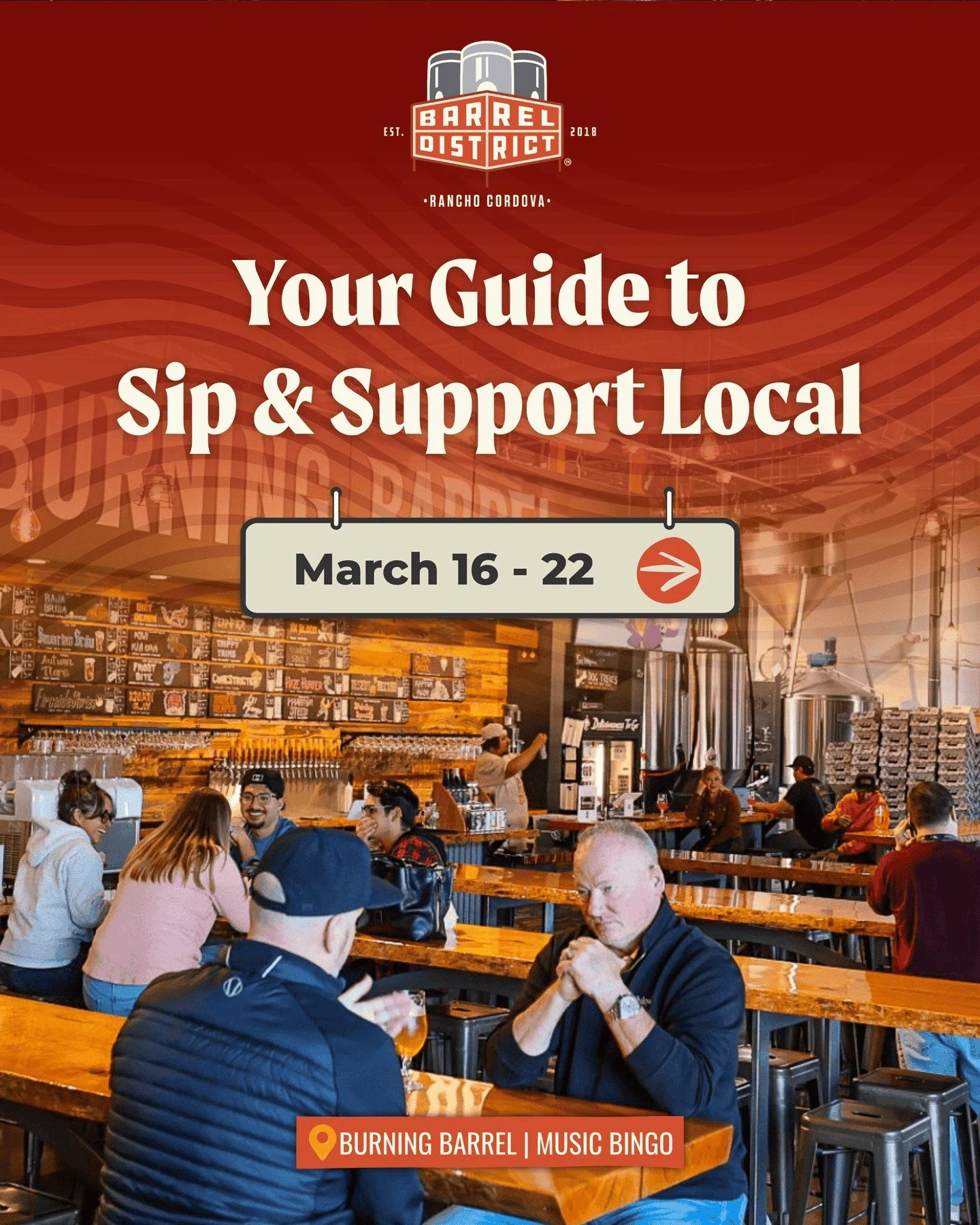 Here's what's happening in the Barrel District this week... 🍺 🍀 

3/17 - Line &amp; Swing Dancing at @MovementBrewing 
3/18 - Trivia at @FortRockBrews and @LogOffBrewing &amp; Music Bingo at @BurningBarrelBrewCo
3/19 - Trivia at @MovementBrewing ho