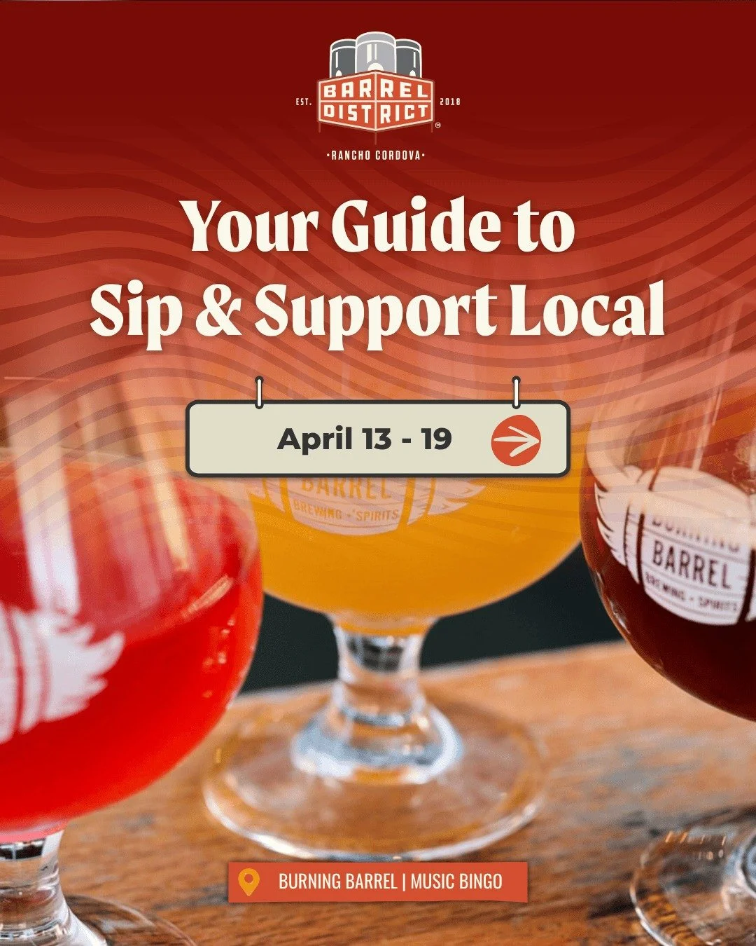 This week's Barrel District lineup...

⭐ Tuesday - Line &amp; Swing Dancing at @MovementBrewing 
🎶 Wednesday - Music Bingo at @BurningBarrelBrewCo and Trivia at @LogOffBrewing &amp; @FortRockBrewingCompany
🎤  Thursday - Trivia at @MovementBrewing h