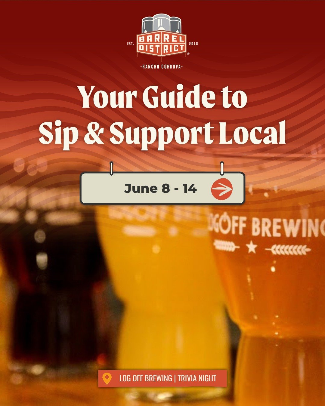 Each week, our member businesses host events that bring our community together. Take a look at this week's lineup!👇 

🍺  Tuesday - Speed Dating at @MovementBrewing
🍺  Wednesday - Music Bingo at @BurningBarrelBrewCo, Trivia at @LogOffBrewing and @F