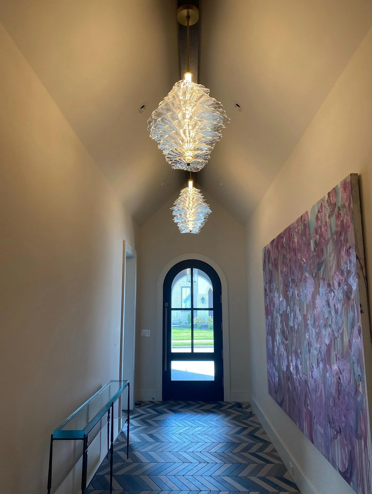 Seems like the best arrangement are in pairs! Thanks #wilsonlighting #maddenmcfarlandint  #rockcottageglassworks