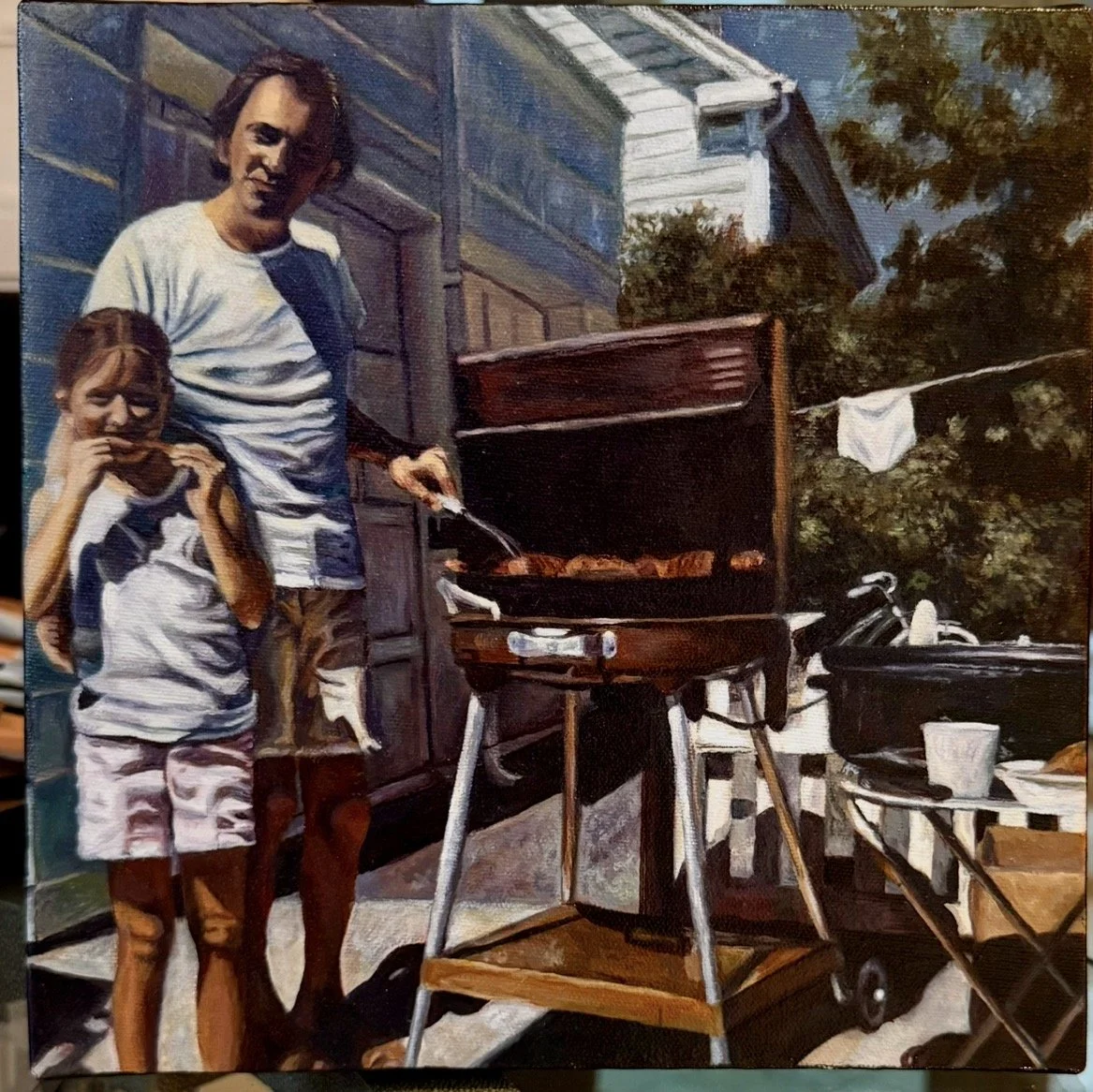 "Backyard BBQ"

8" x 8"
oil on canvas 
2026
