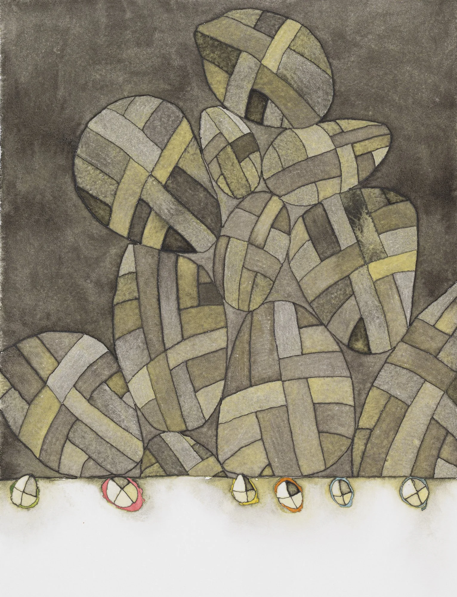 Mustard Seed Garden 19, watercolor on paper, 13 x 10 in.