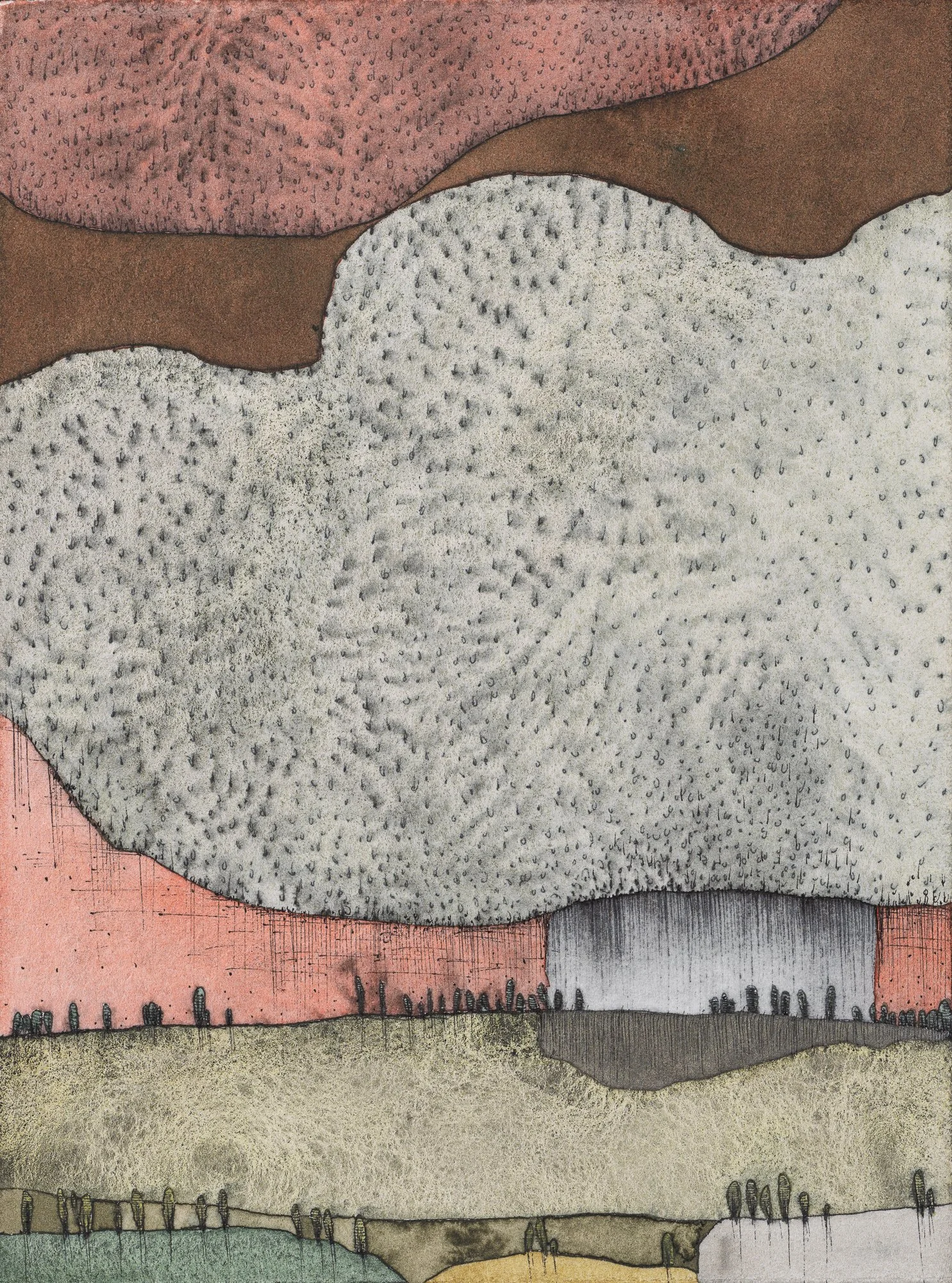 Drawing 24, 2024, watercolor and ink on paper, 8 x 6 in.