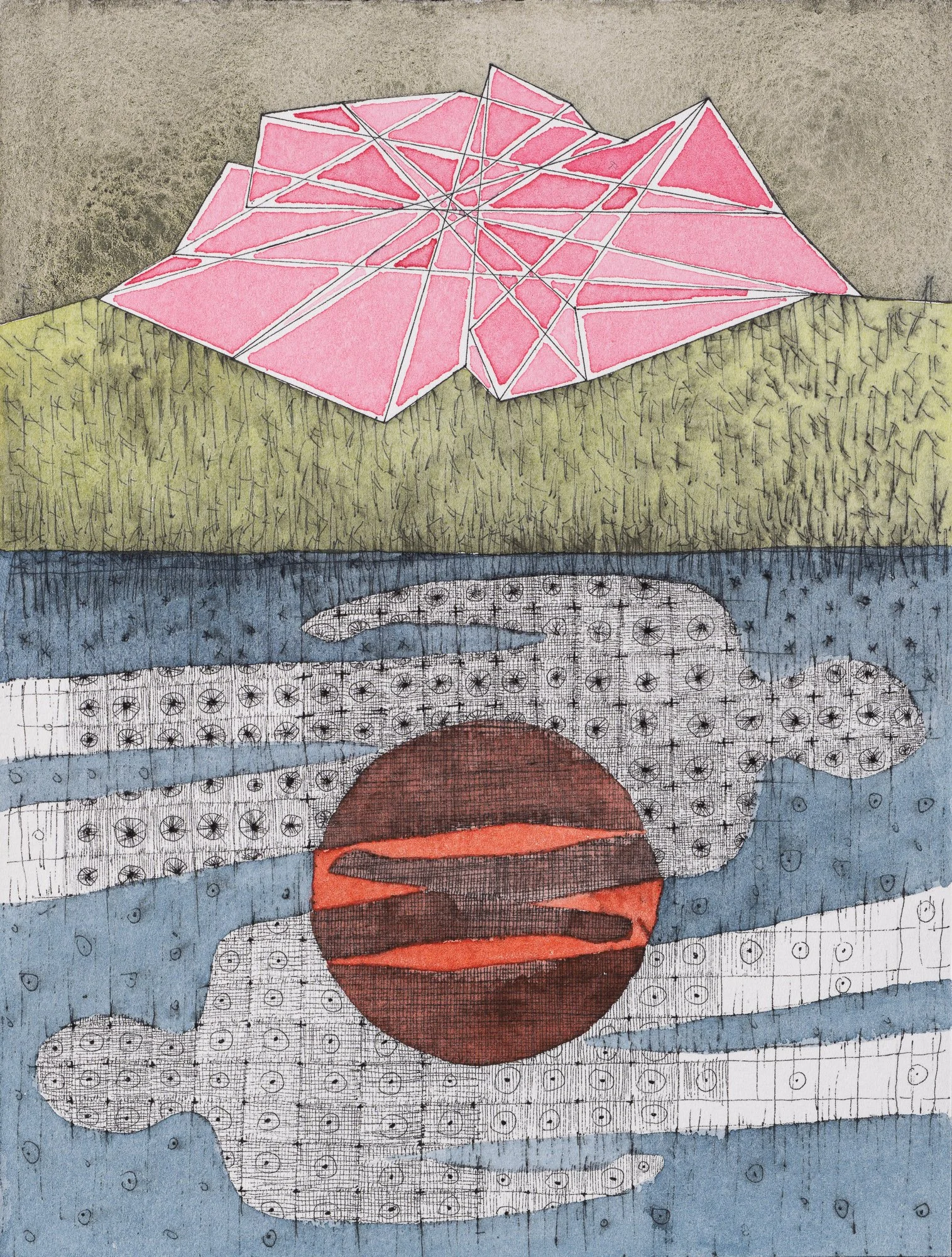 Drawing 16, 2023, watercolor and ink on paper, 8 x 6 in.