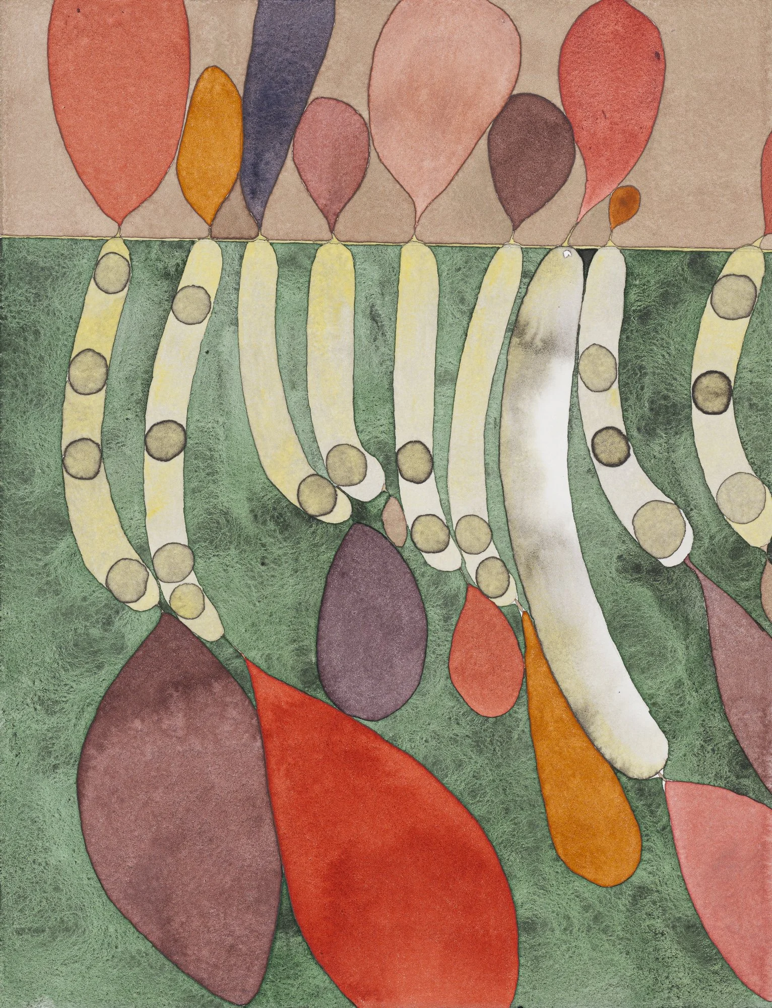Mustard Seed Garden 1, watercolor on paper, 13 x 10 in.