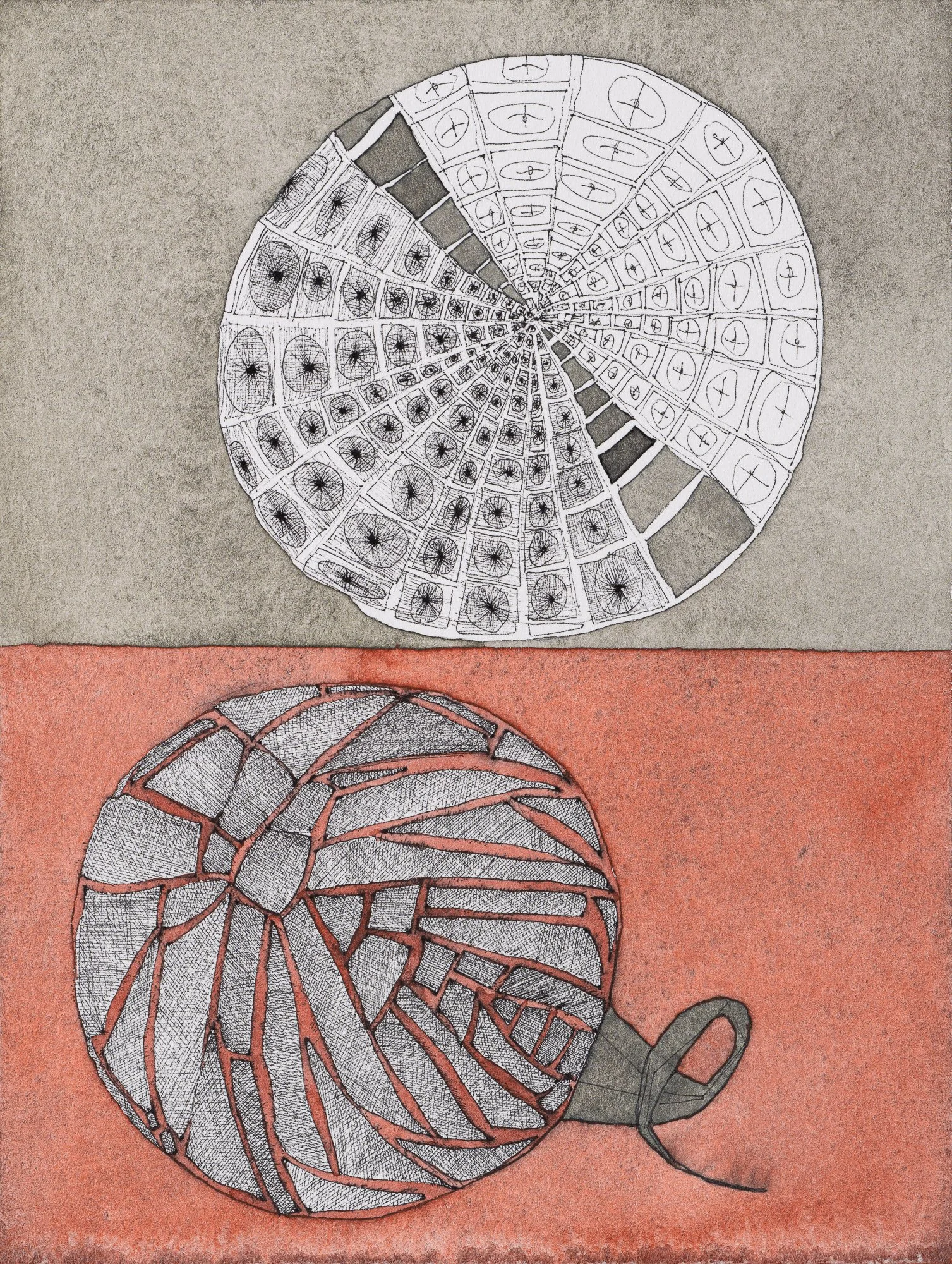 Drawing 2, 2025, watercolor and ink on paper, 8 x 6 in.