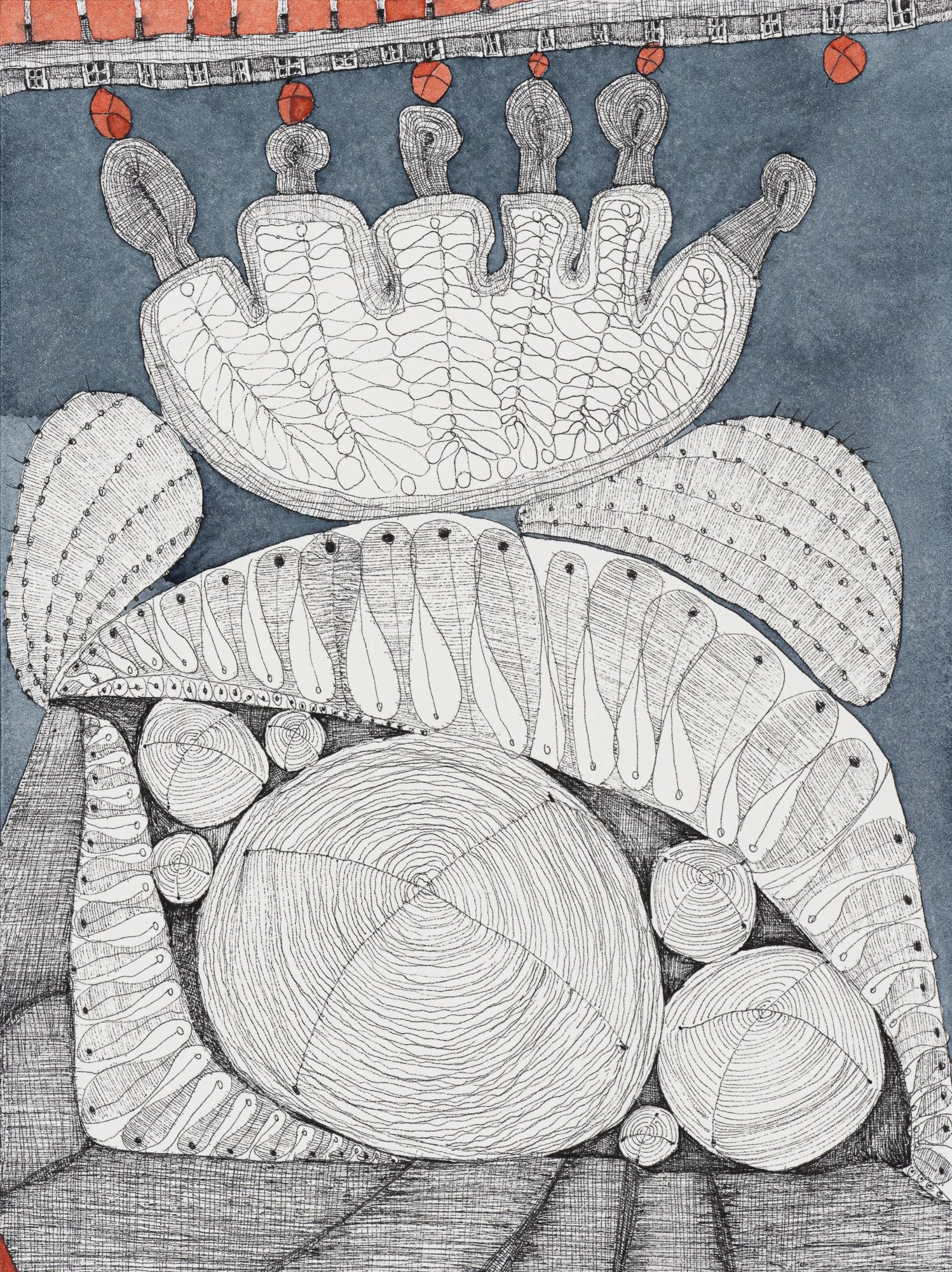 Drawing 10, 2024, watercolor and ink on paper, 8 x 6 in.